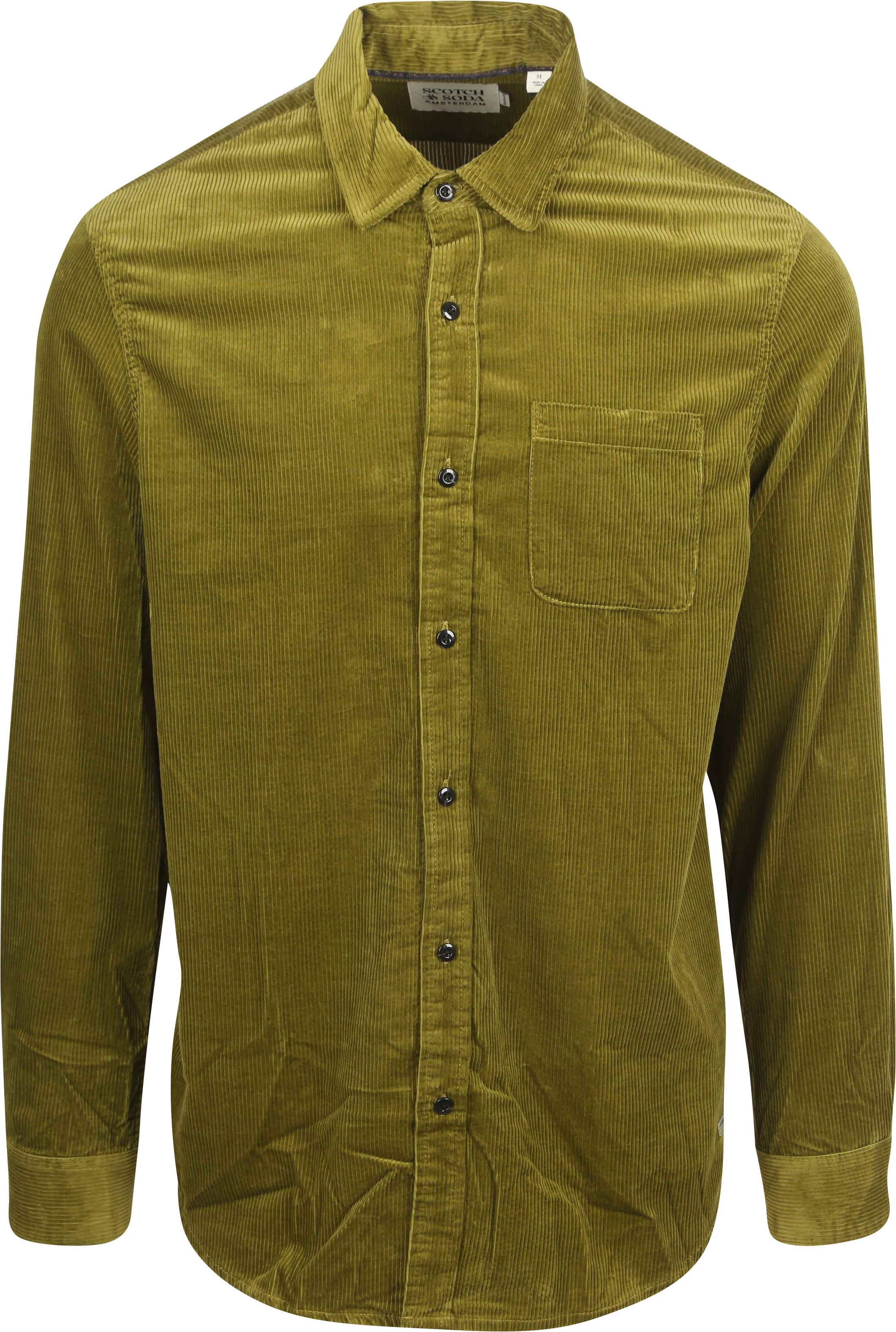Scotch and Soda Solid Corduroy Overhemd Groen 178709-250 kopen | Suitable