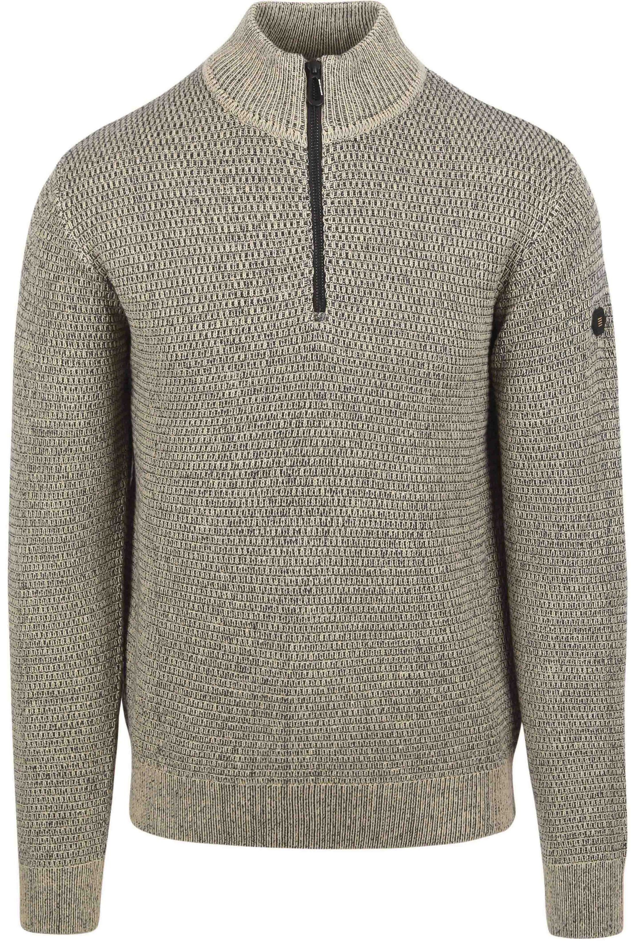 No Excess Half Zip Pullover Structure Melange Stone order online | 25230904-014 | Suitable Spain