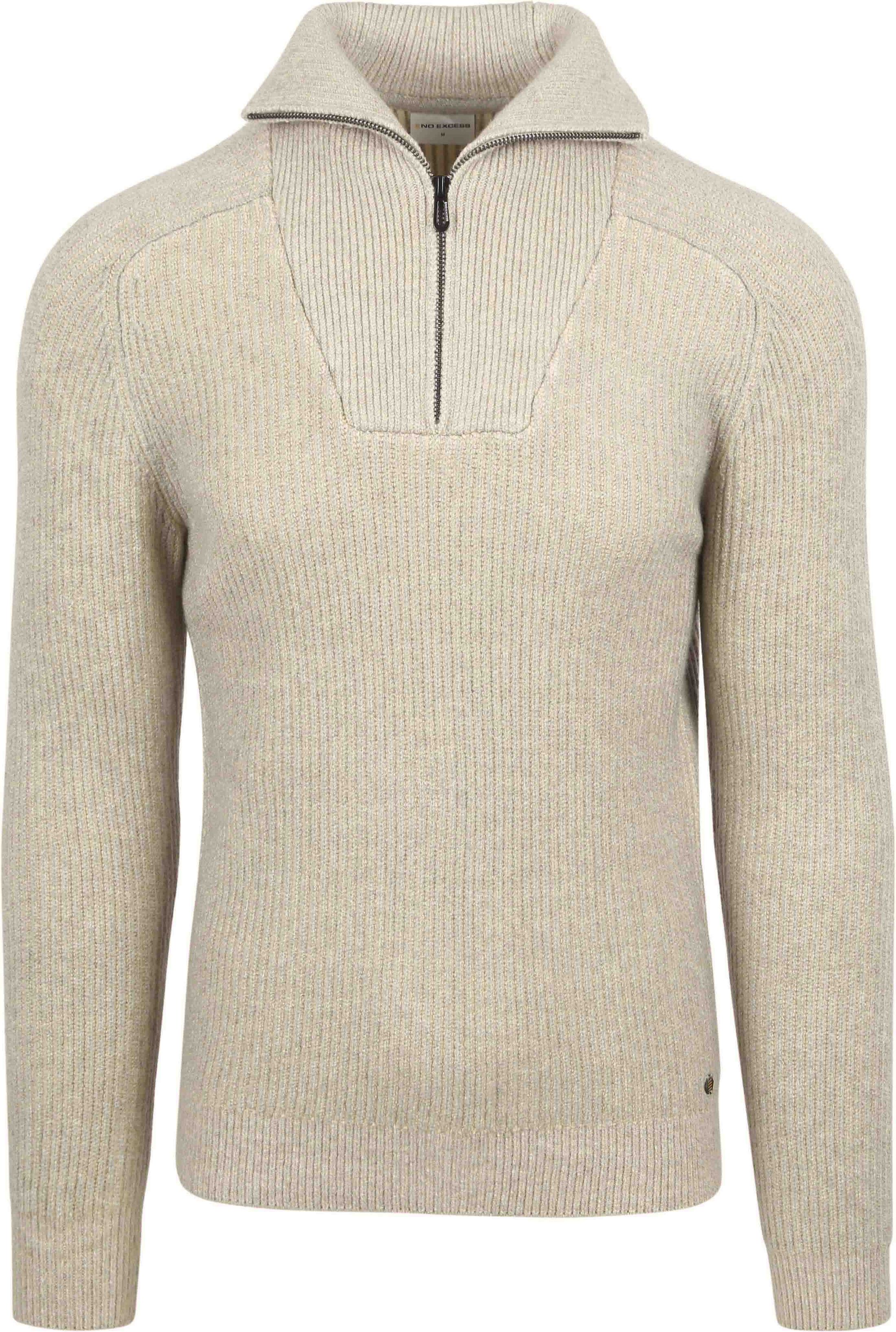 No Excess Half Zip Pullover Two Coloured Melange Greige 25210919-049 order online | Suitable