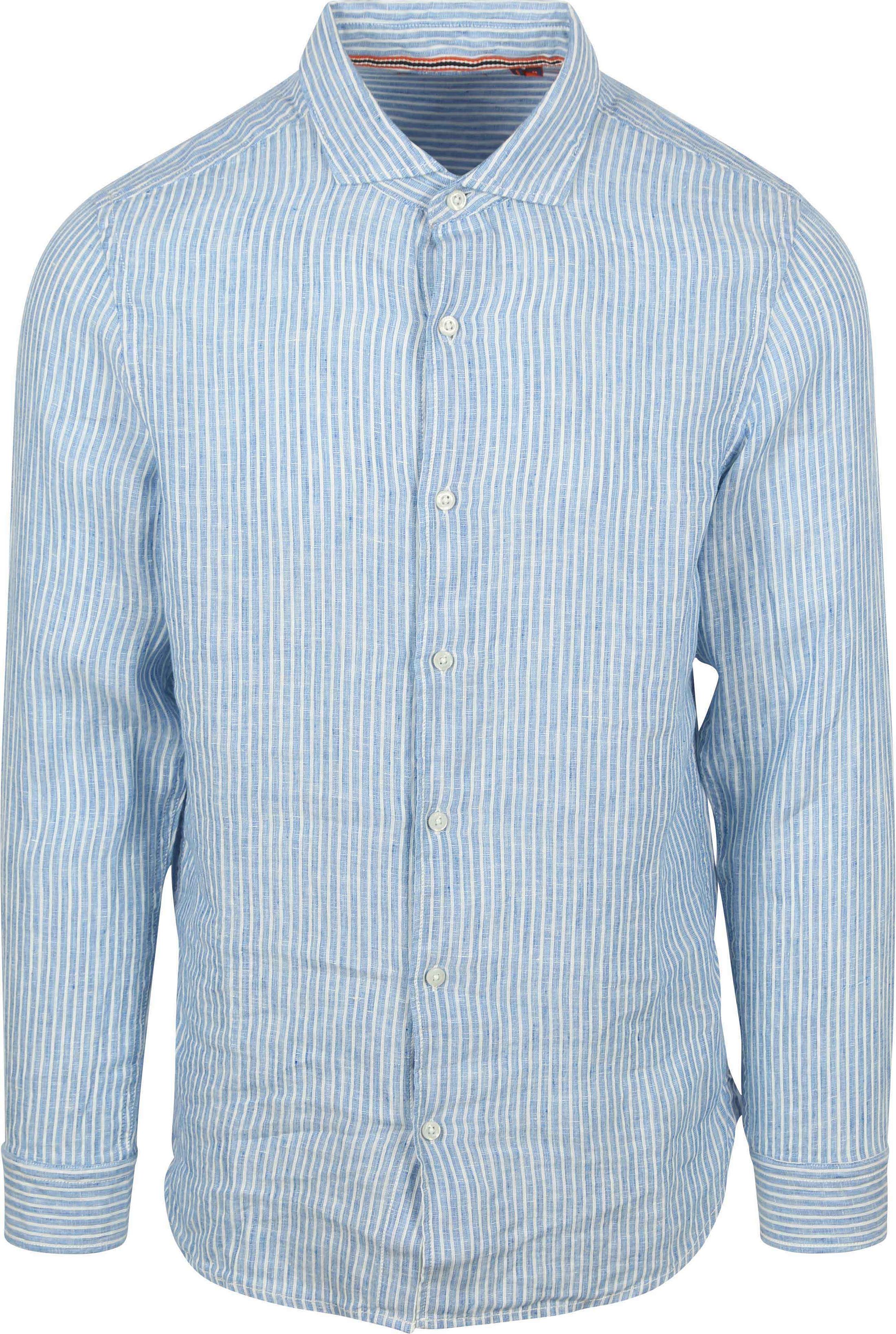 Superdry Shirt Linen Vacation Azure Blue Stripe M4010995A-FWJ order online | Suitable