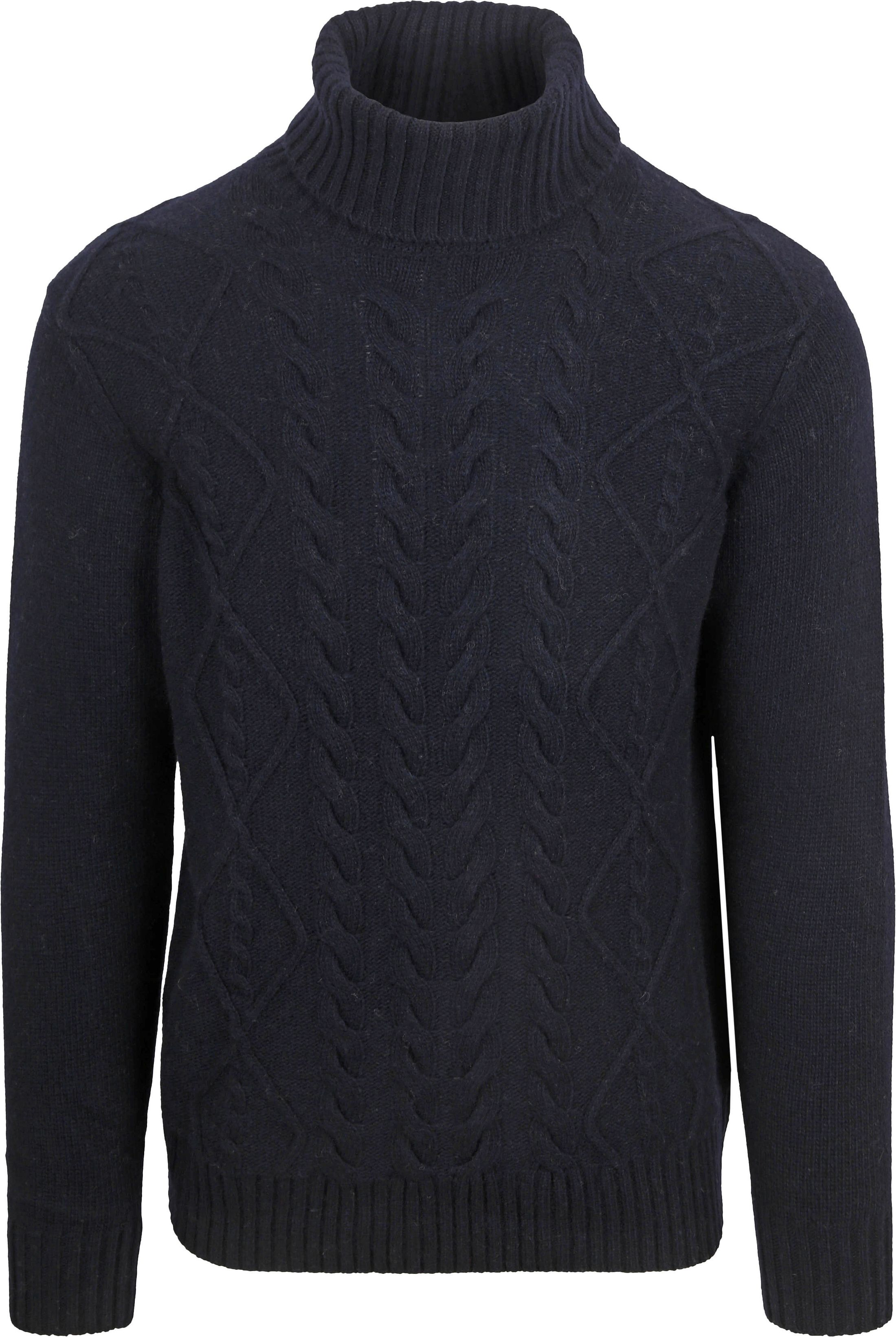 Suitable Turtleneck Cable Wool Navy order online | PU-CACO-WO-24 Navy | Suitable Spain