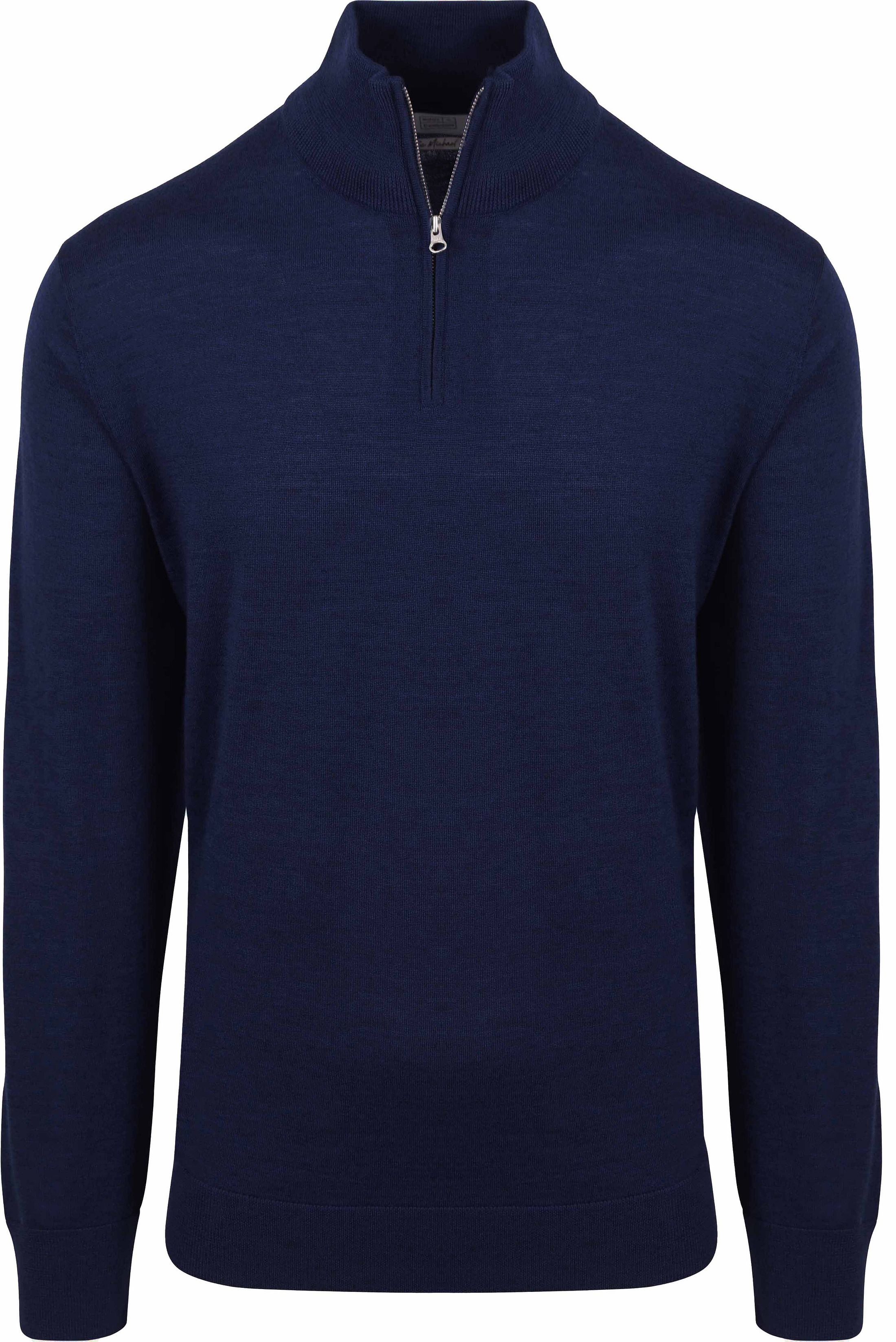 King Essentials The Michael Half Zip Pull Merino Navy KM111030003-B025T order online | Suitable