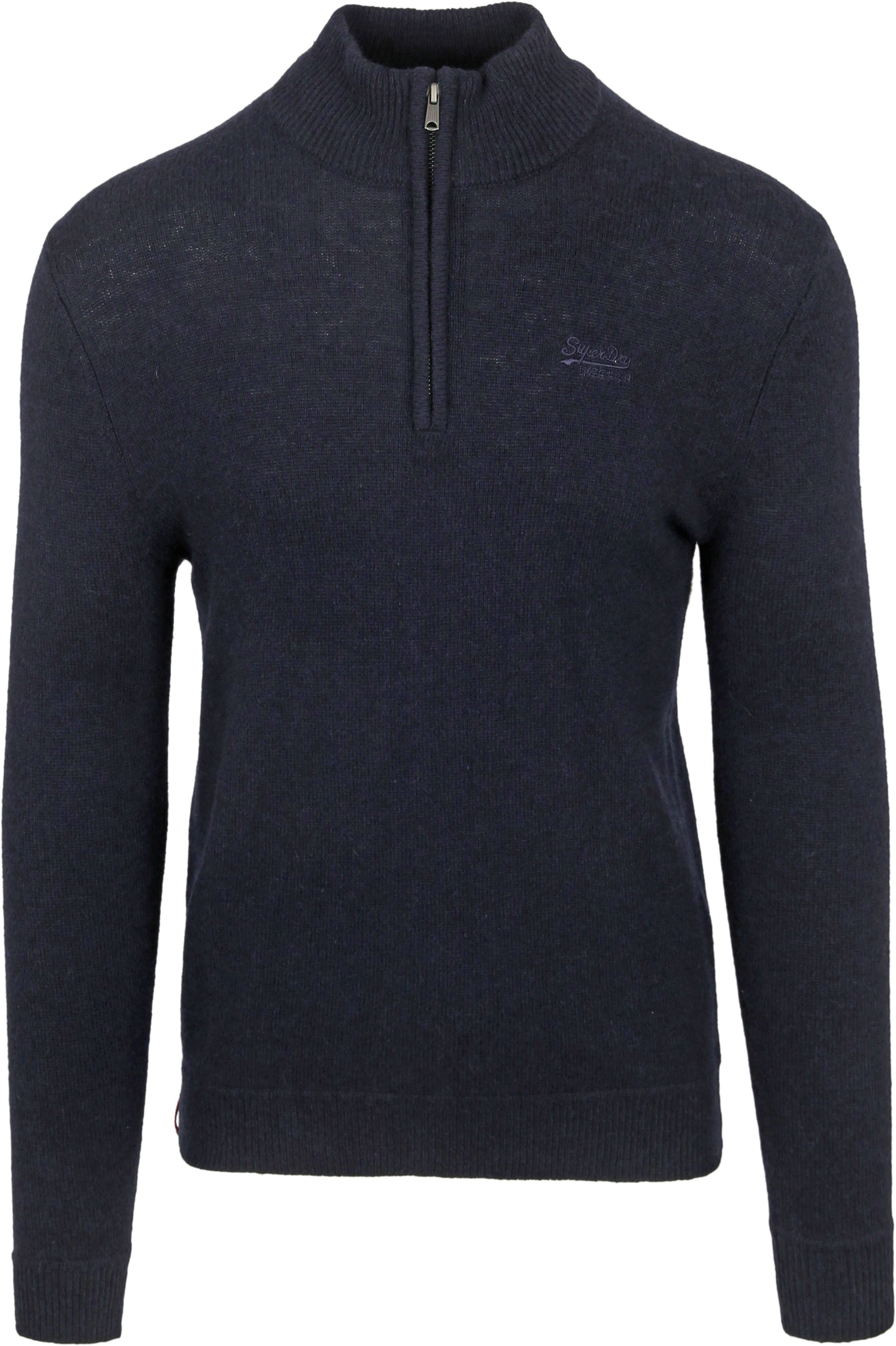 Superdry Henley Essential Half Zip Navy M6110640A-5EJ order online | Suitable