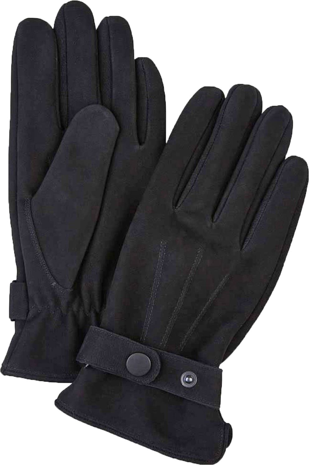 Profuomo Gloves Wool Black Leather PPVG30004A-A order online | Suitable
