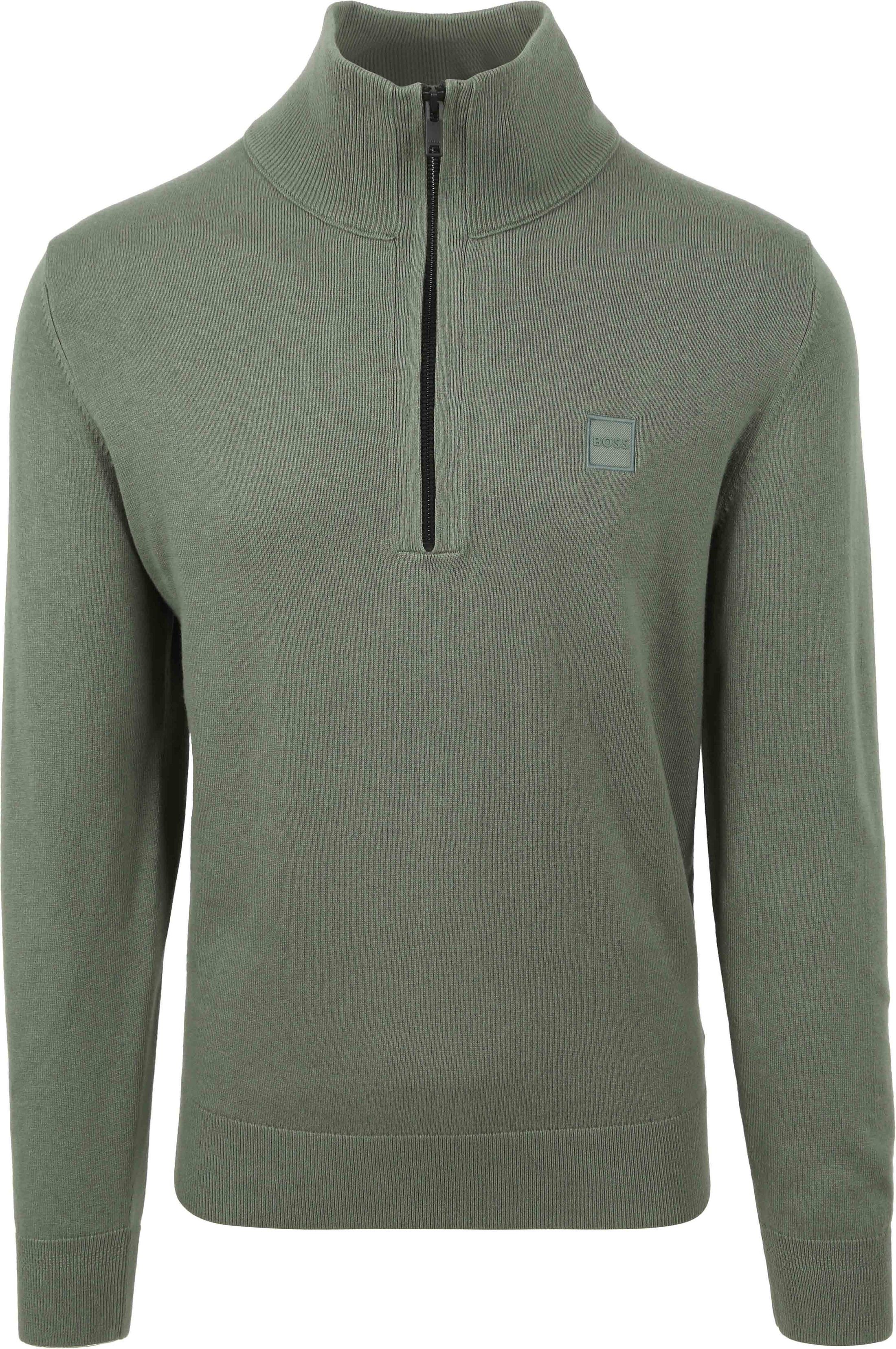 BOSS Kanobix Half Zip Sweater Green 50494387-341 order online | Suitable