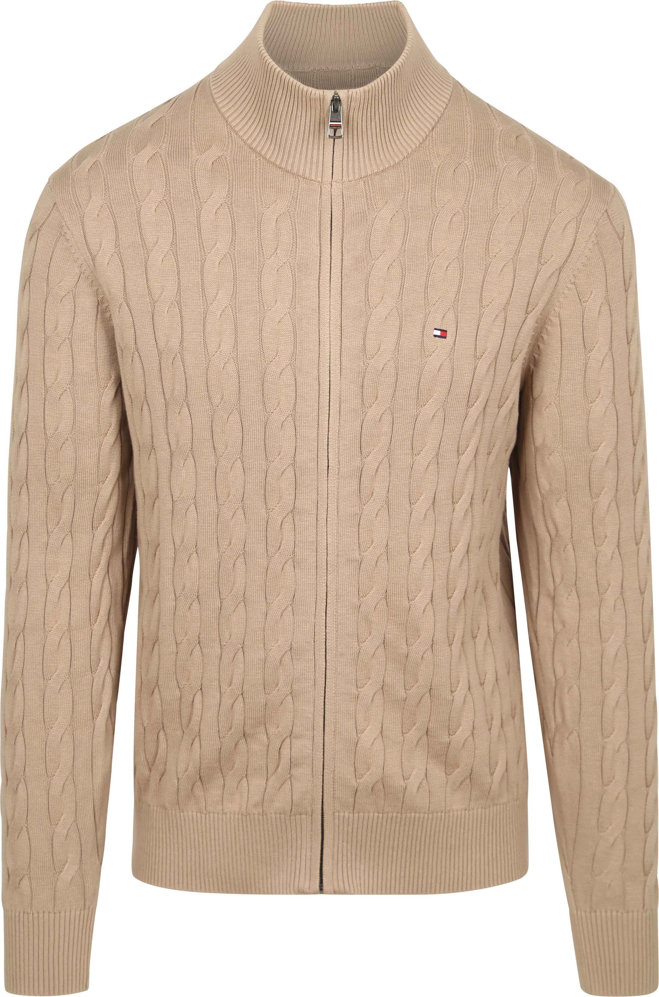 Tommy Hilfiger Gilet Zip Cable Beige MW0MW40440-AFE commander en ligne | Suitable