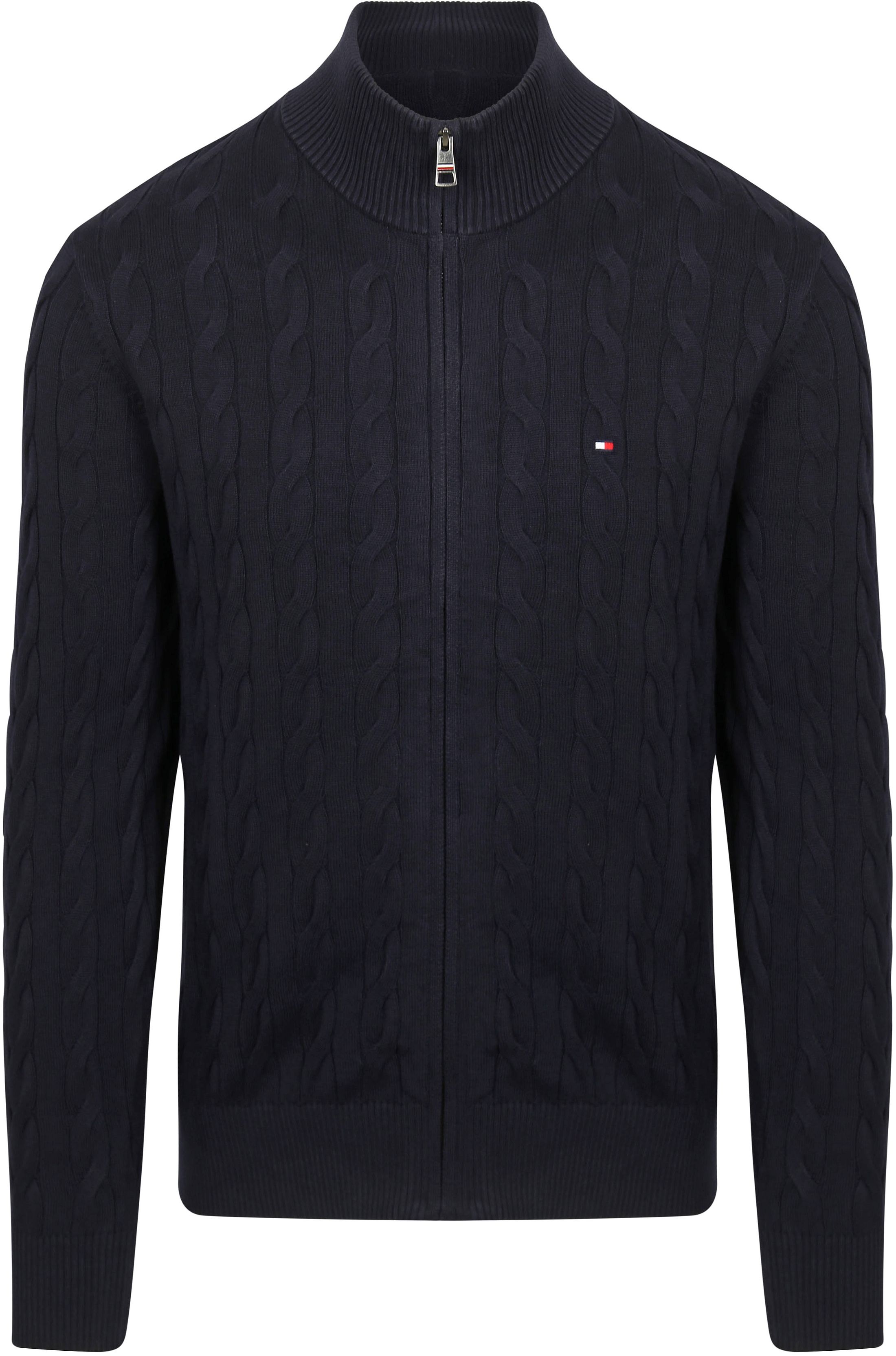 Tommy Hilfiger Cardigan Zip Cable Navy MW0MW40440-DW5 order online | Suitable