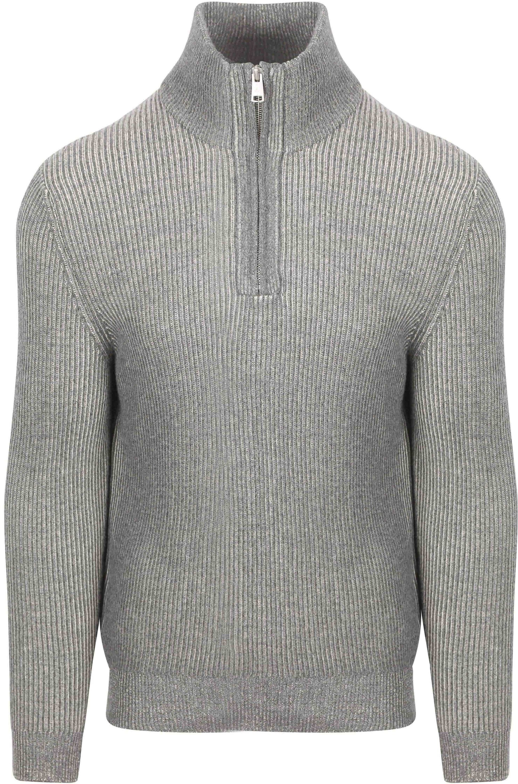 Marc O'Polo Halfzip Rib Grey order online | Suitable
