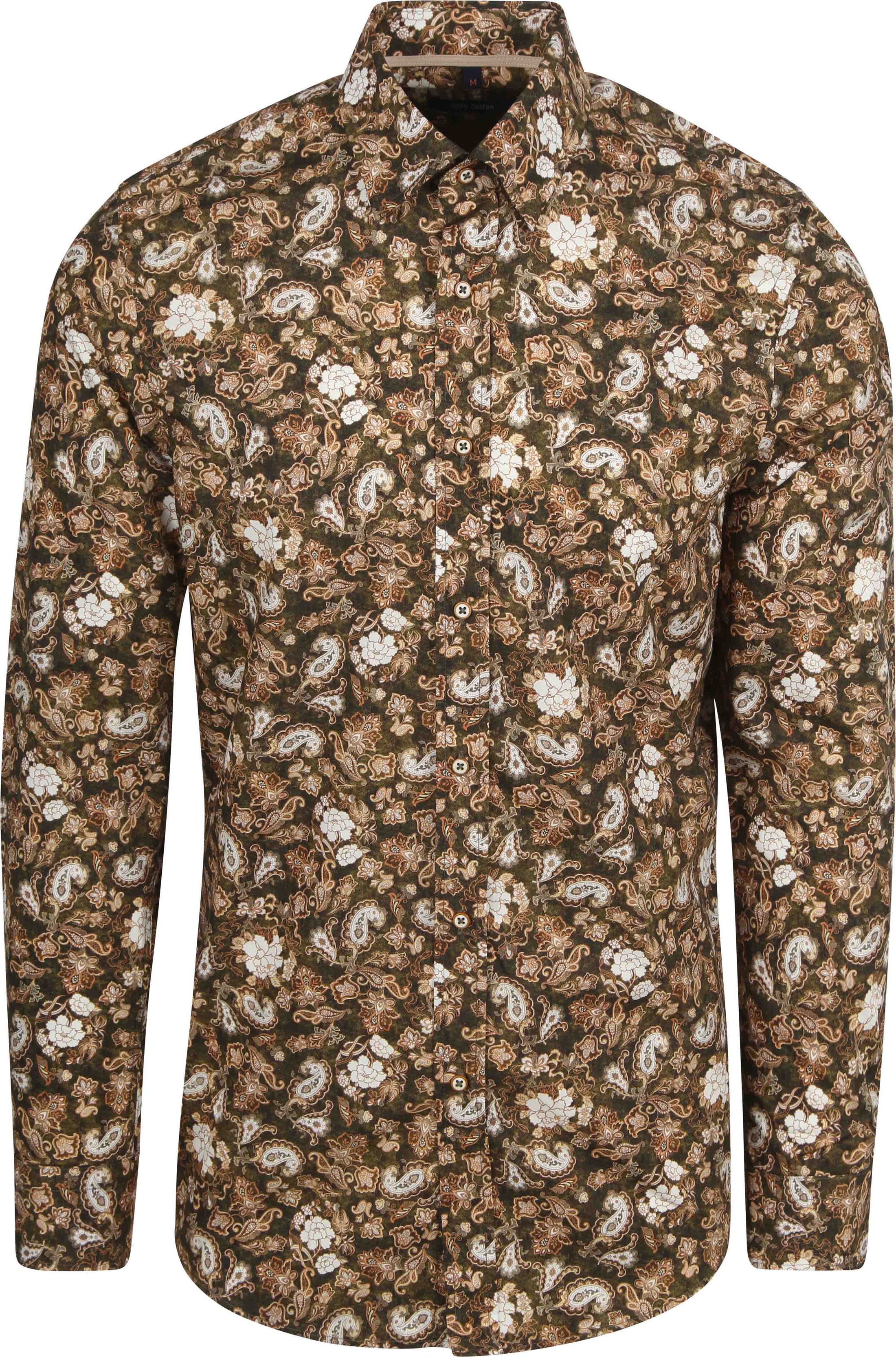 Suitable Chemise Impression Paisley Vert Beige SH-HBD-PRBL-STBL-24W03 commander en ligne | Suitable