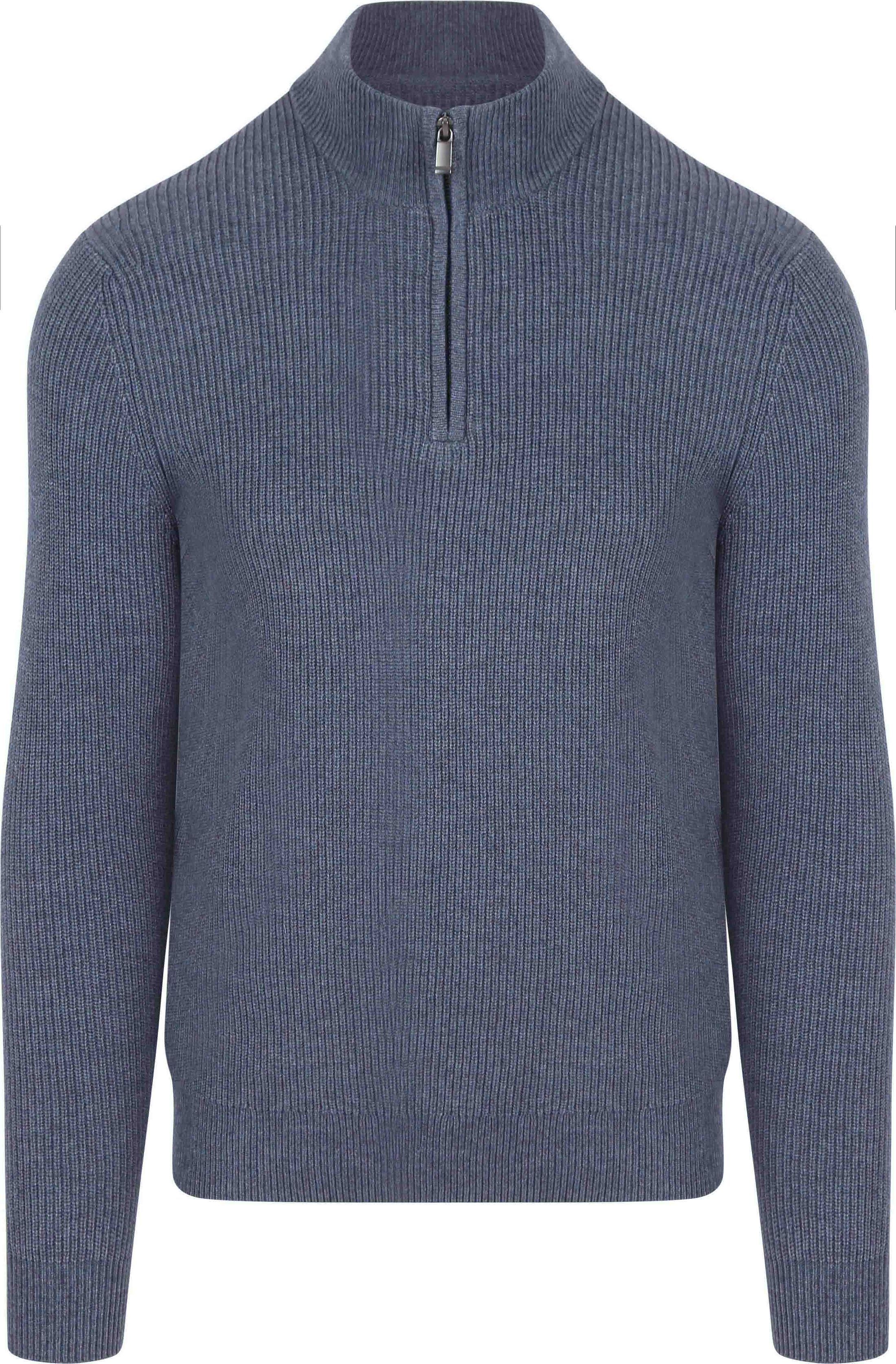 Suitable Half Zip Trui Wol Blend Donkerblauw PU-COWO-HZ-24 195421 Navy kopen | Suitable