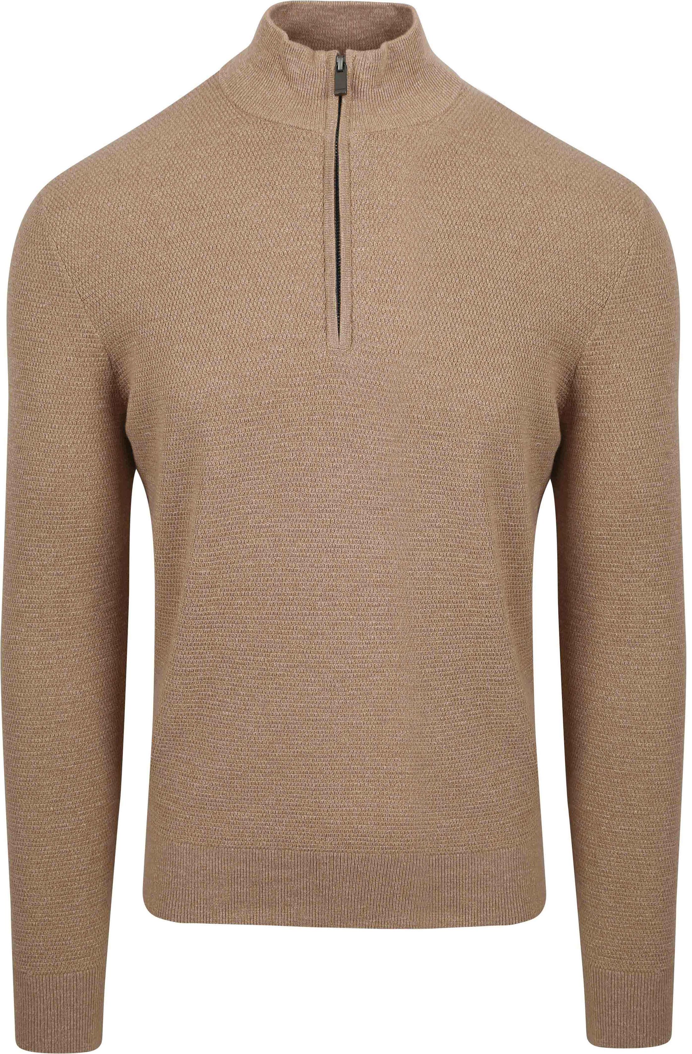Suitable Half Zip Pullover Structure Beige PU-MO-SLUB-24 FCD15973 order online | Suitable