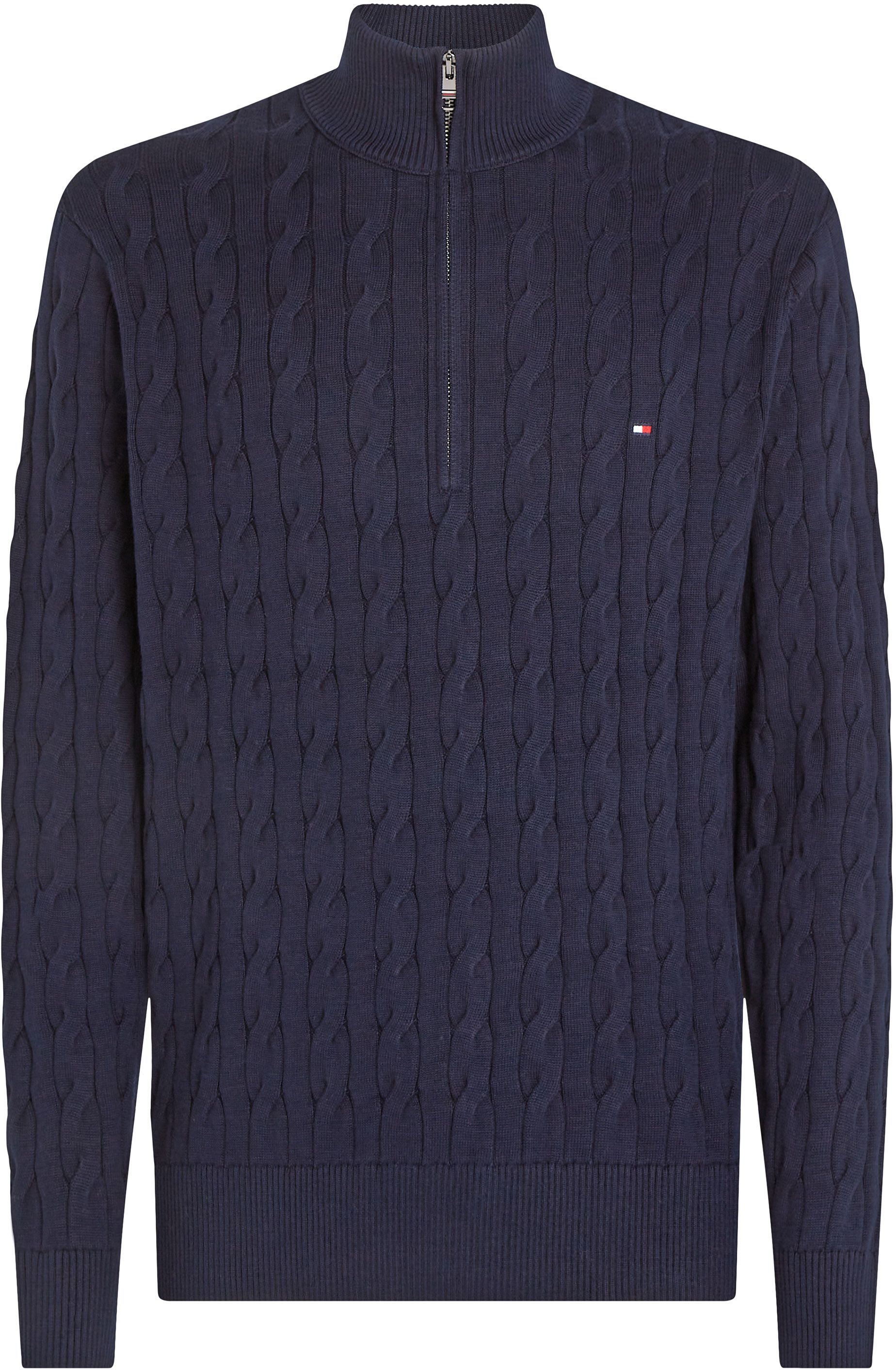 Tommy Hilfiger Half Zip Pullover Cable Navy order online | MW0MW36532-DW5 | Suitable Norway