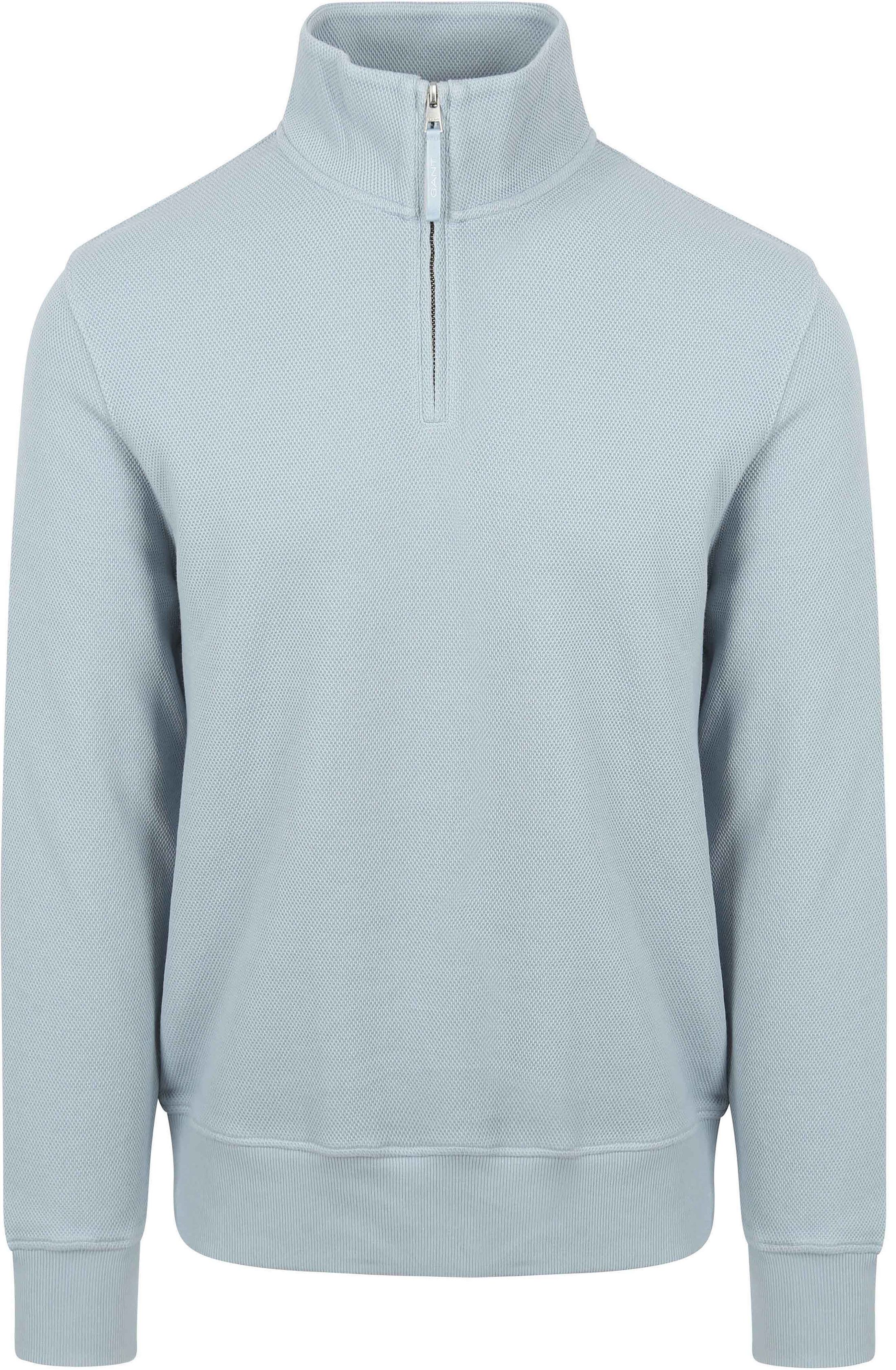 Gant Half Zip Trui Lichtblauw