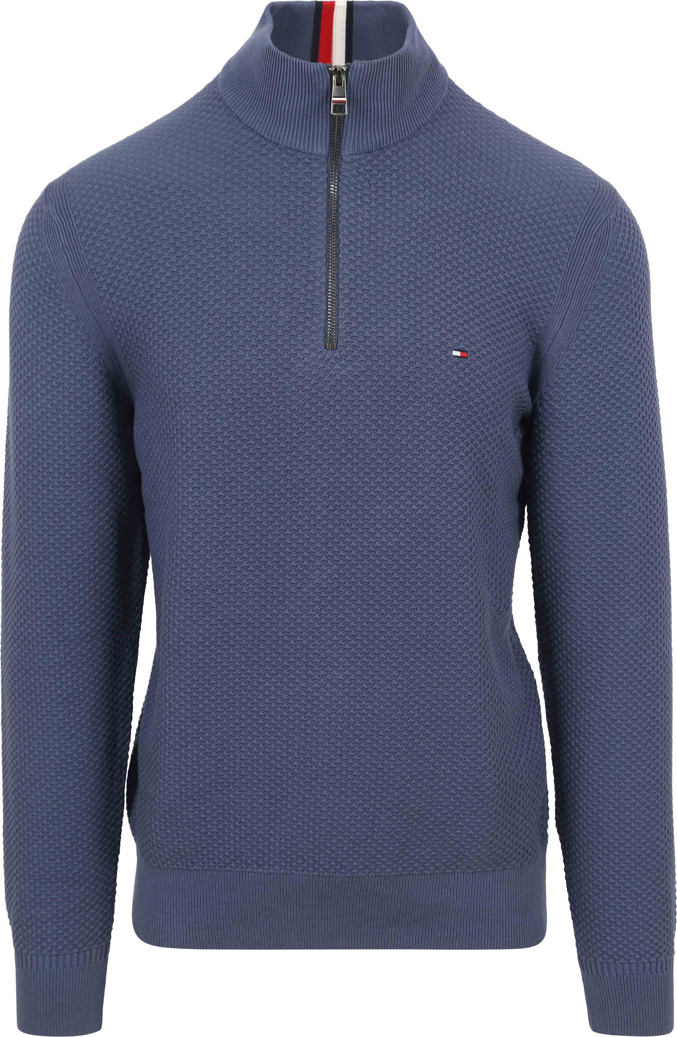 Tommy Hilfiger Half Zip Pullover Structure Blue MW0MW34690-C9T order online | Suitable