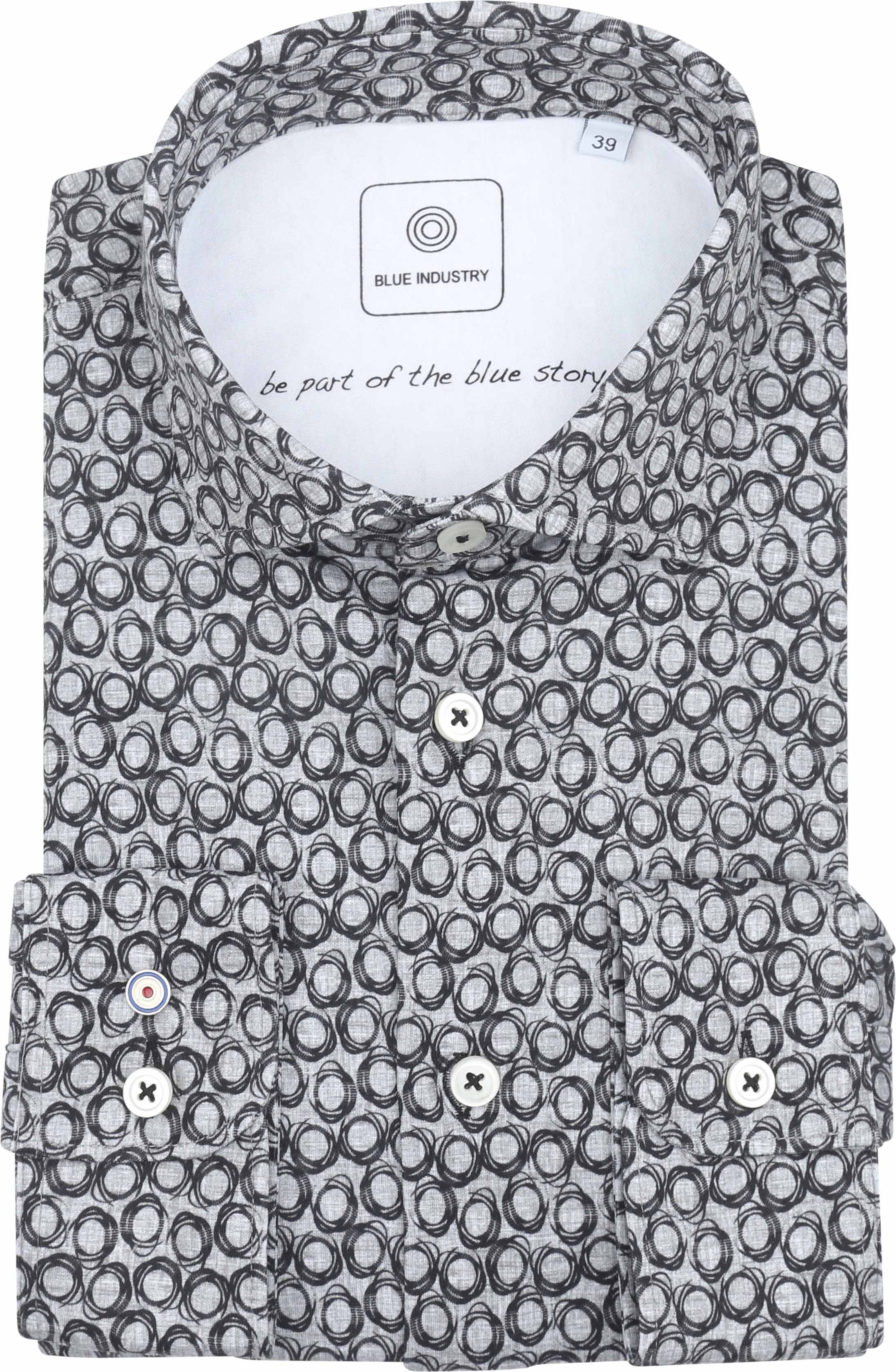 Blue Industry Shirt Print Grey order online | 4219.42-Black | Suitable Norway