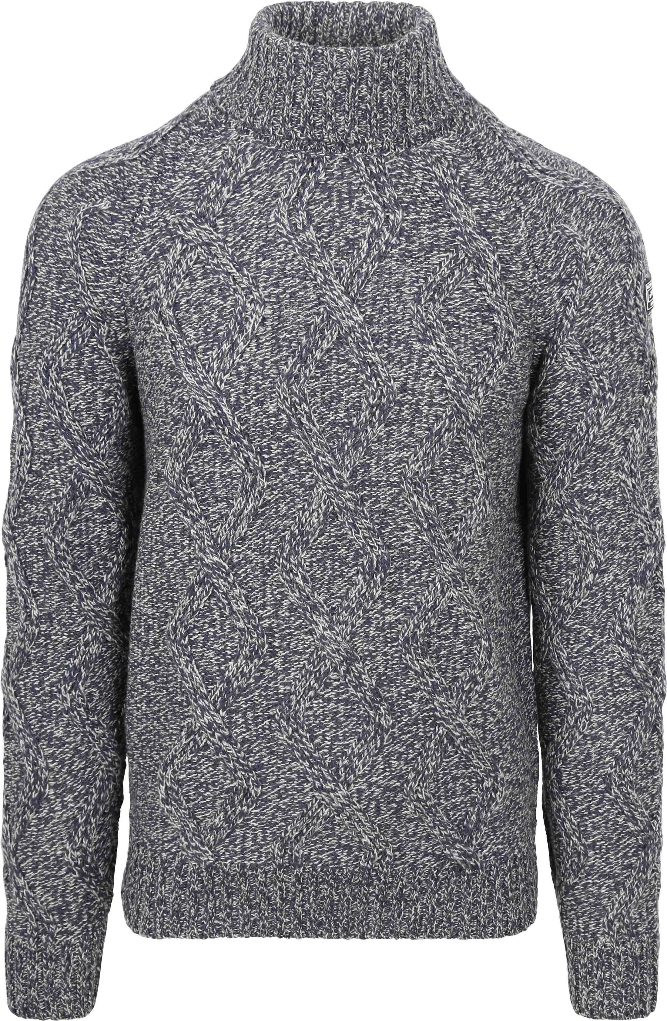 NZA Rollneck Pullover Eli Cable Melange Navy 24KN400-1644 order online | Suitable