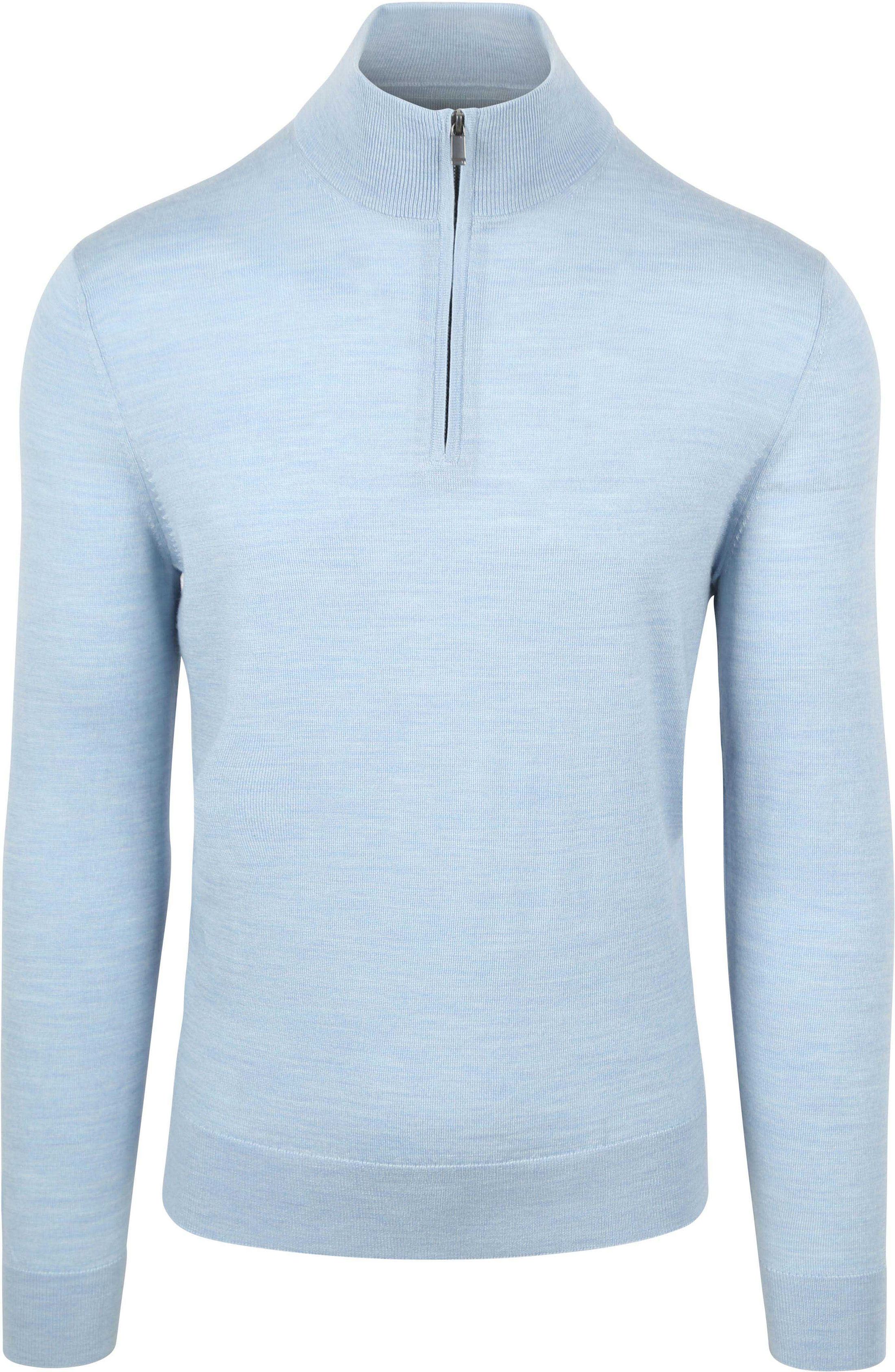Suitable Merino Half Zip Trui Lichtblauw MRI-HZ-25 215465 light blue kopen | Suitable