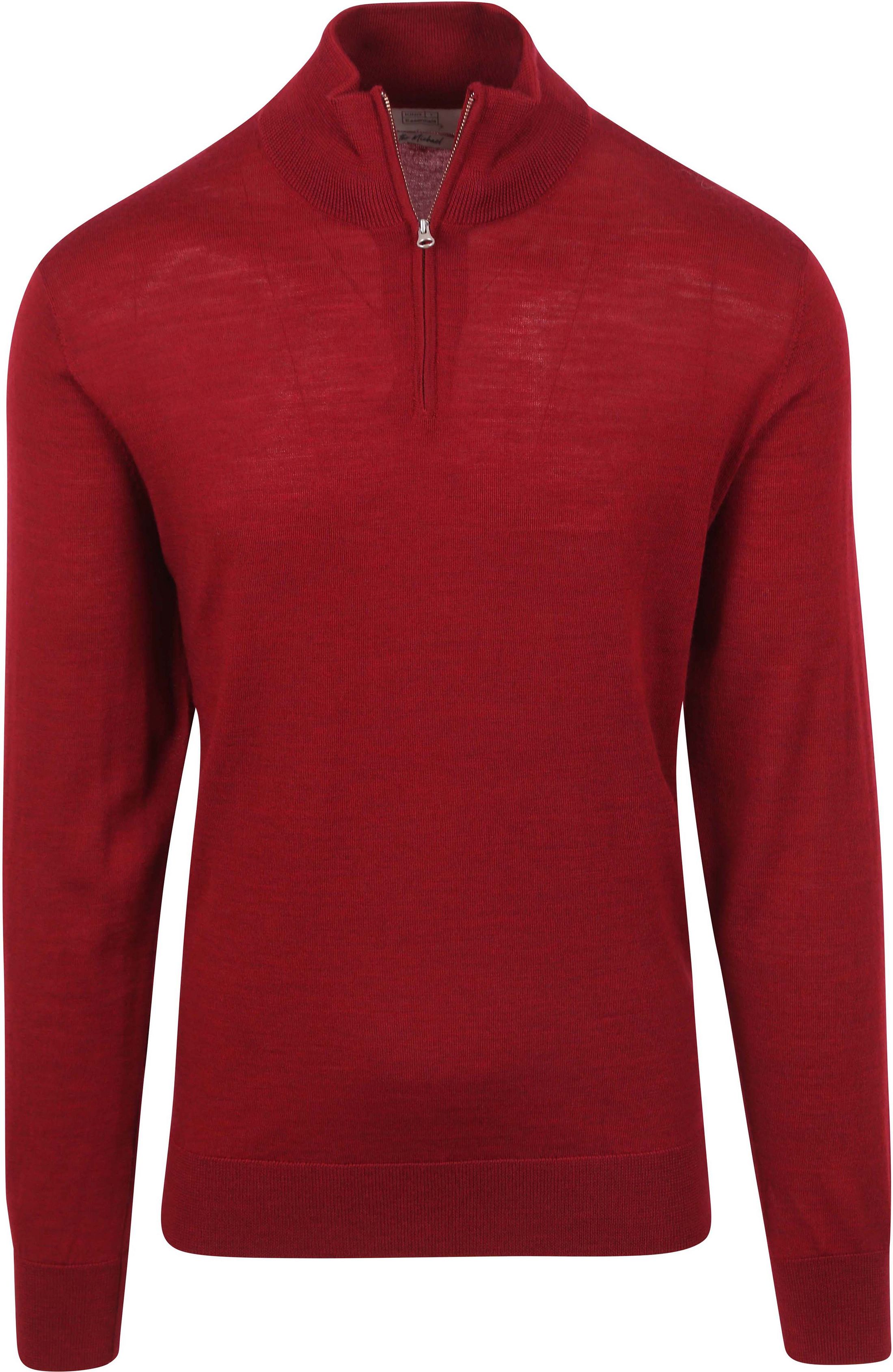 King Essentials The Michael Half Zip Pull Merino Red KM111030003-R001T order online | Suitable
