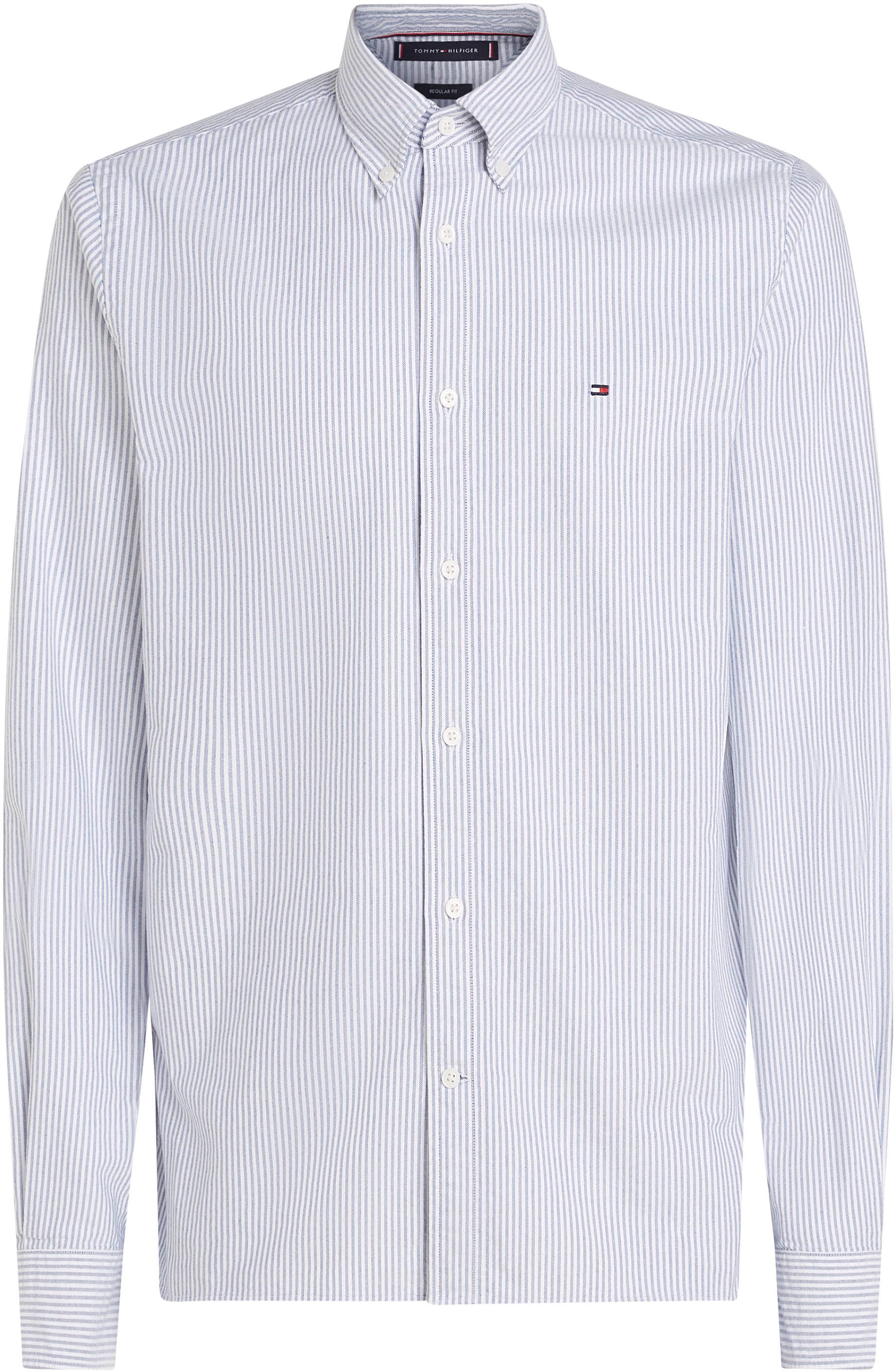 Tommy Hilfiger Oxford Overhemd Streep Lichtblauw MW0MW36238-0A8 kopen | Suitable