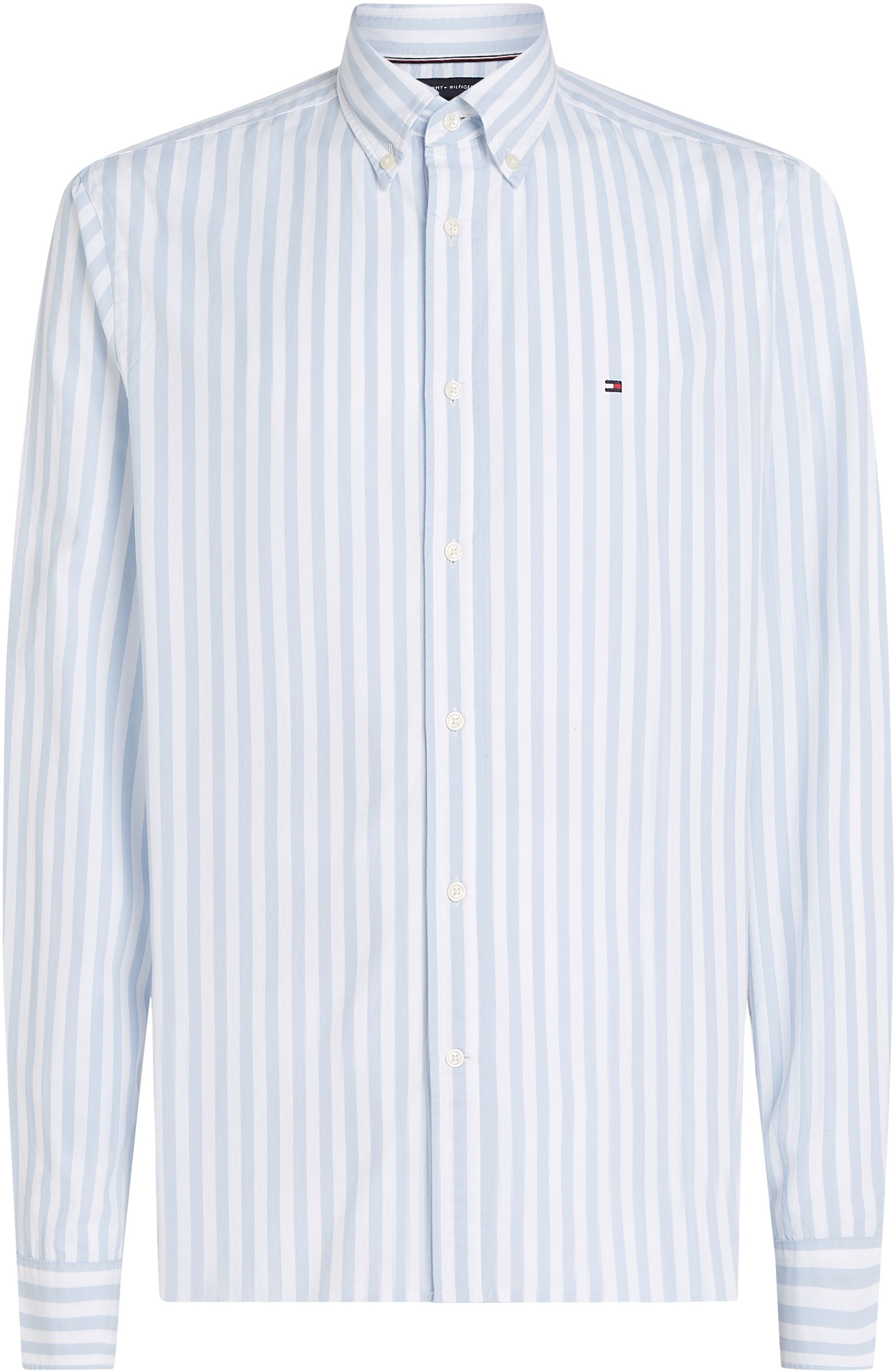 Tommy Hilfiger Poplin Hemd Streifen Hellblau MW0MW39159-0A4 kaufen | Suitable