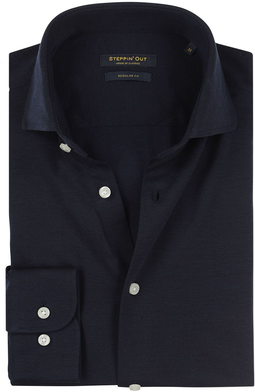Steppin' Out Overhemd Stretch Piqué Navy SM6001.0005-2100 kopen | Suitable