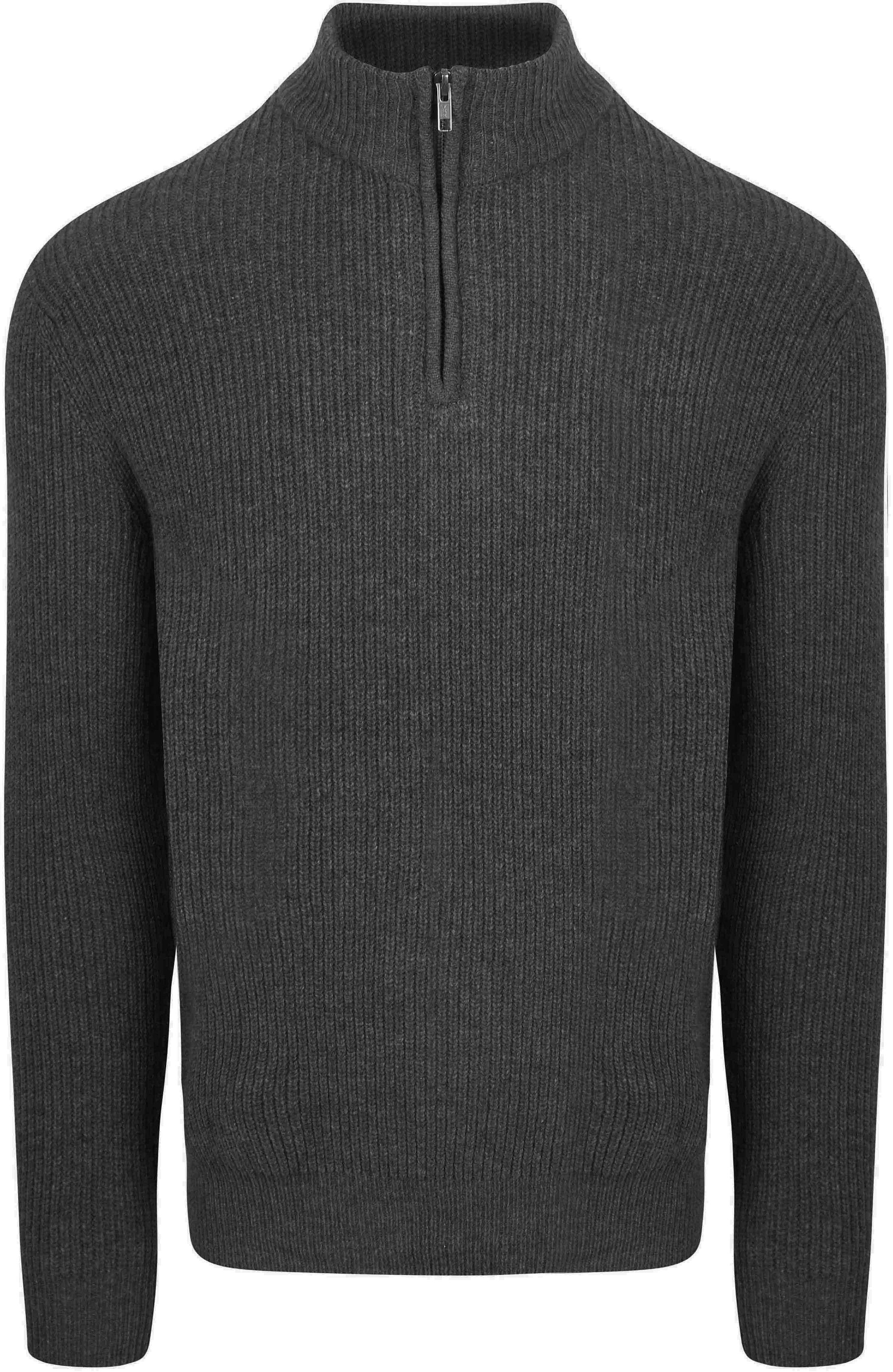 Steppin' Out Half Zip Trui Lamswol Antraciet SM1204.0002-1203 kopen | Suitable