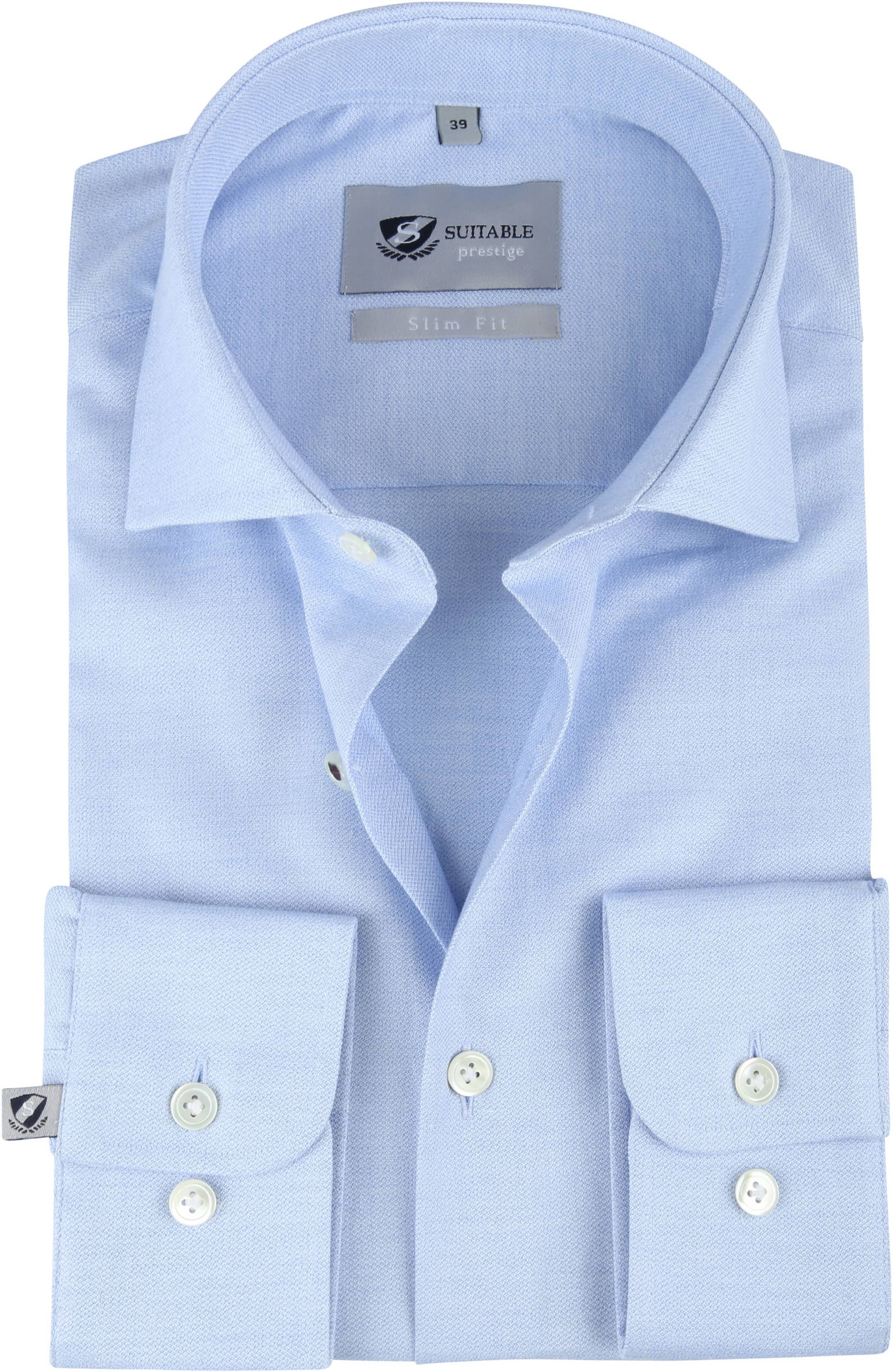 Suitable Prestige Shirt Mouline Light Blue size 15 1/2