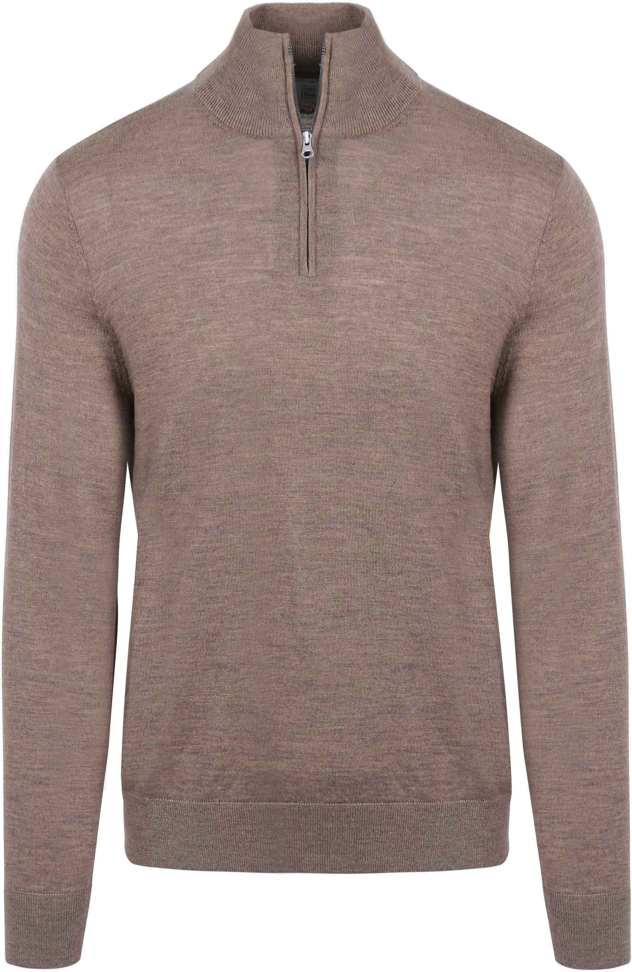 King Essentials The Michael Half Zip Pull Merino Brown KM111030003-N050T order online | Suitable