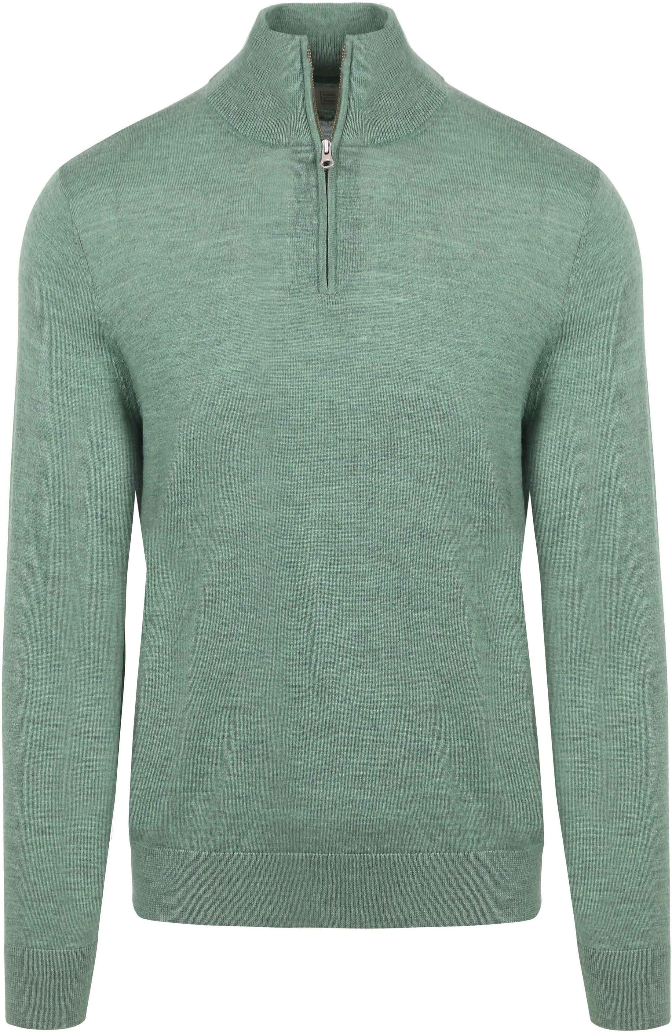 King Essentials The Michael Half Zip Pull Merino Green KM111030003-G017T order online | Suitable