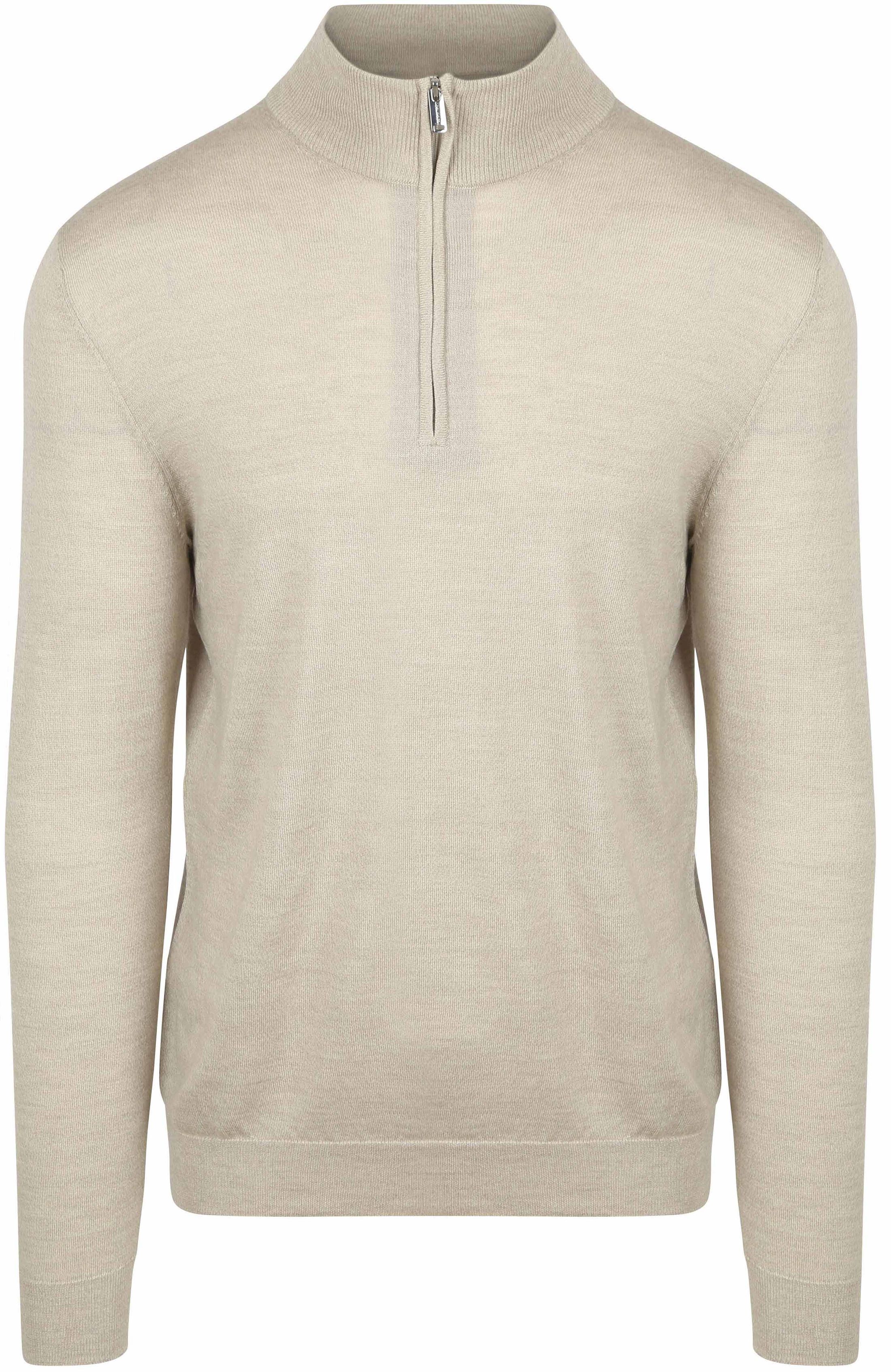 Profuomo Half Zip Pullover Merino Wool Beige PP2J00012D-F order online | Suitable