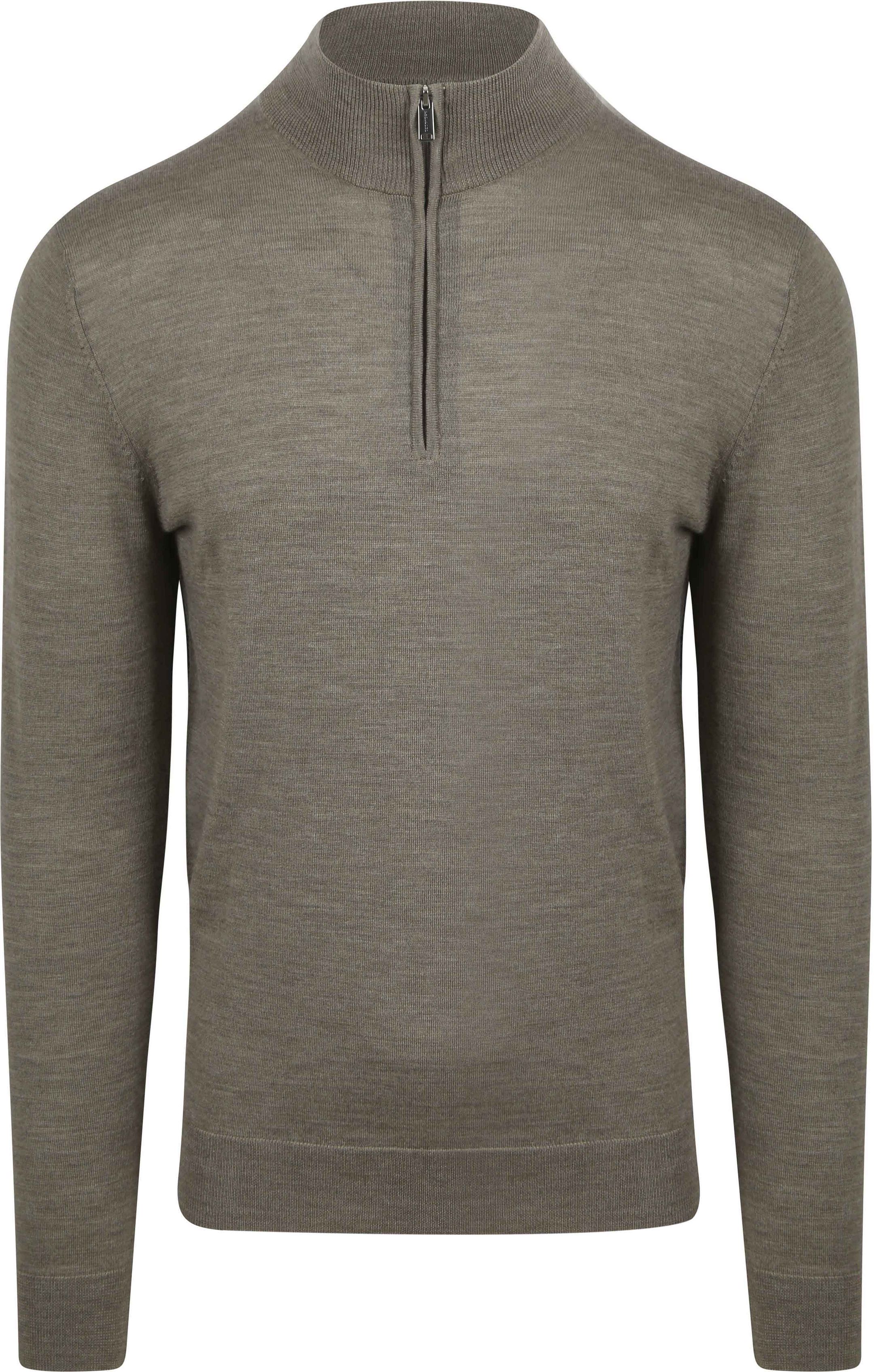 Profuomo Half Zip Pullover Merinowolle Grün PPVJ30003H-Z kaufen | Suitable