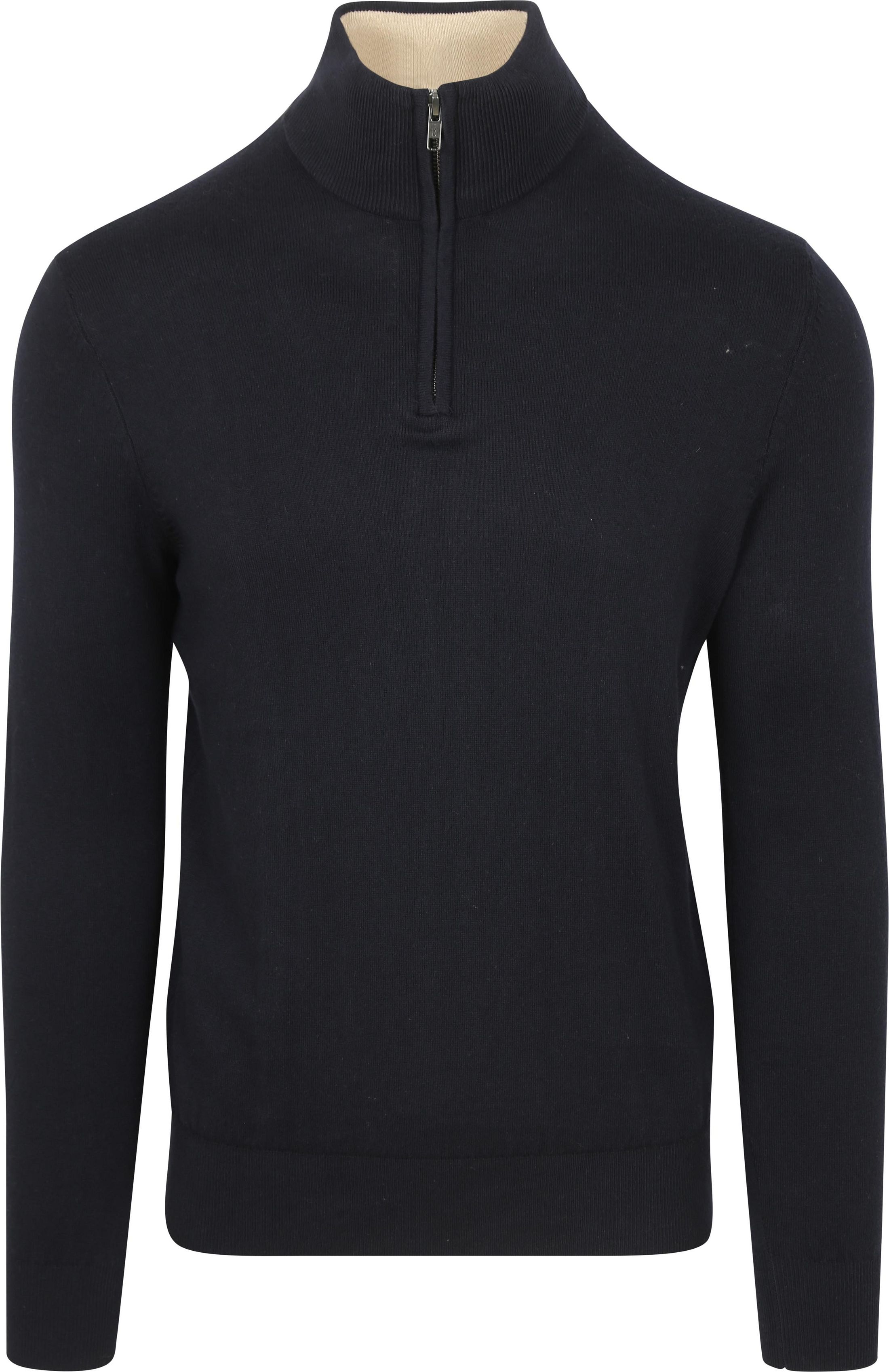 Steppin' Out Half-Zip Pullover Cotton Cashmere Navy PU-HZ-COCASH-STEPP-NAVY order online | Suitable