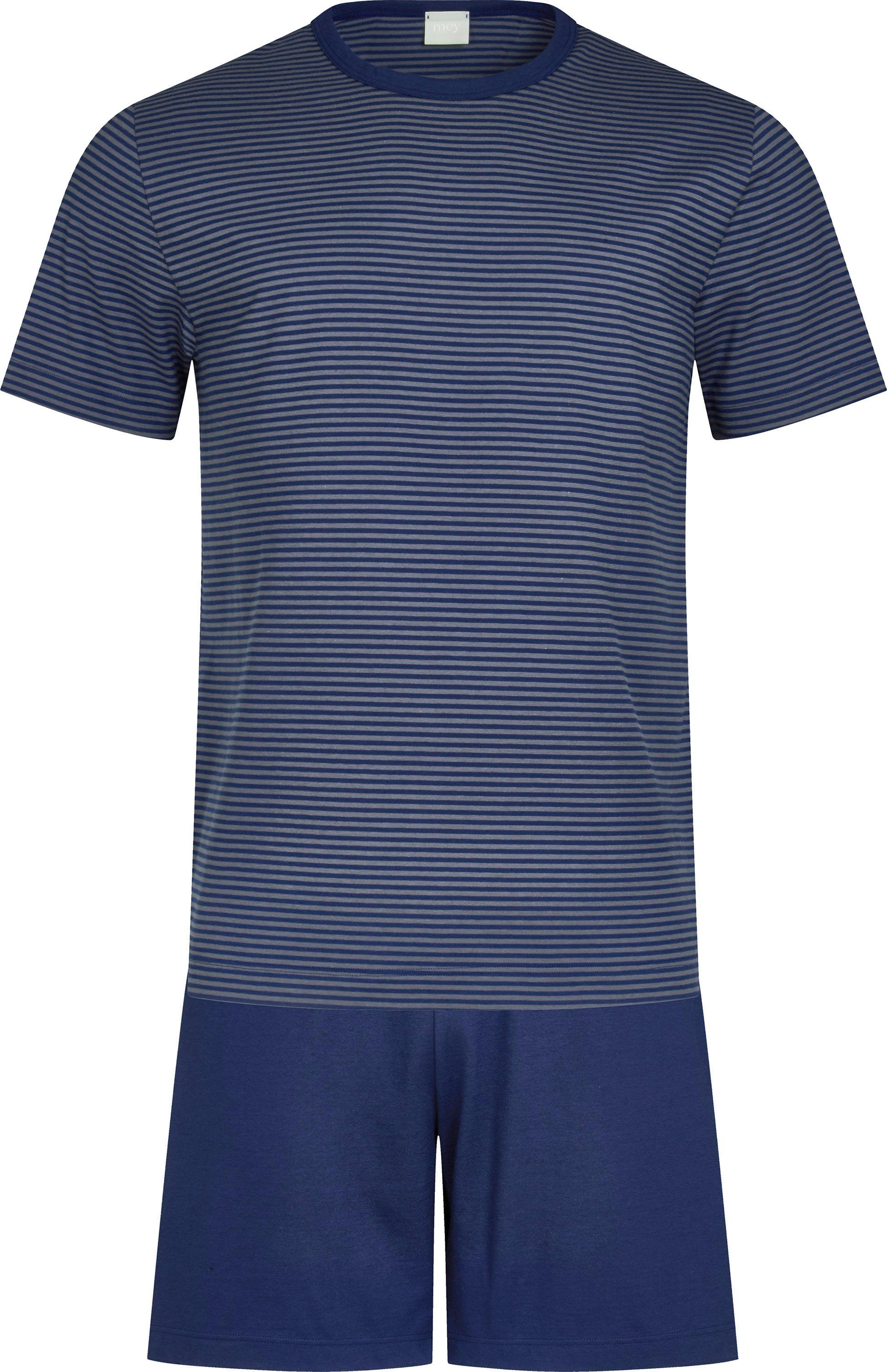Mey Nightwear Short Stripes Dark Blue Blue size 42-R