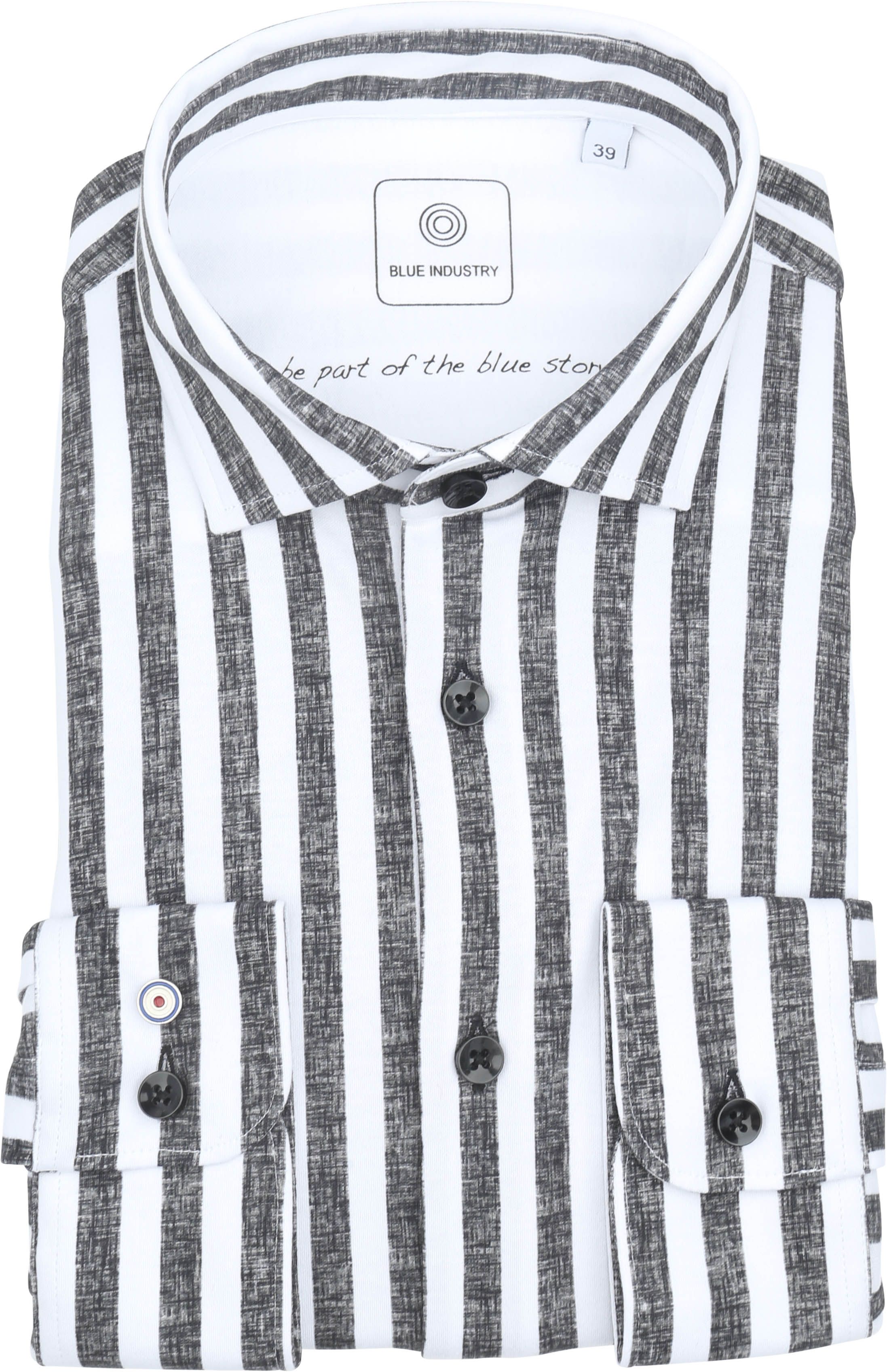 Blue Industry Shirt Stripe Grey order online | 4218.42-Black | Suitable Norway