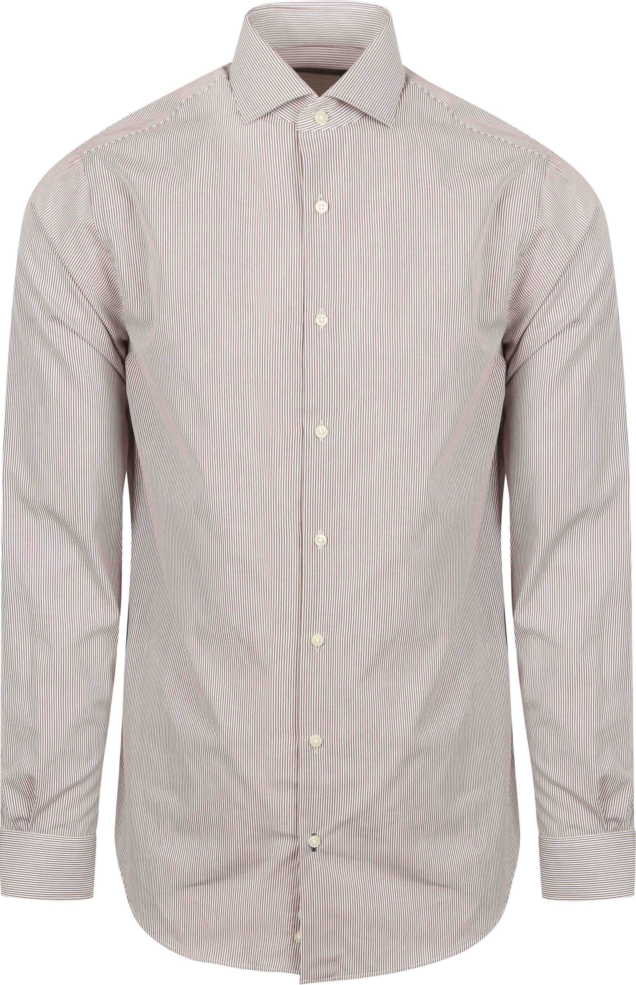 Steppin' Out Shirt Stripe Brown order online | SH-STEPP-CaW-07 Pin Stripe Brown | Suitable Lithuania