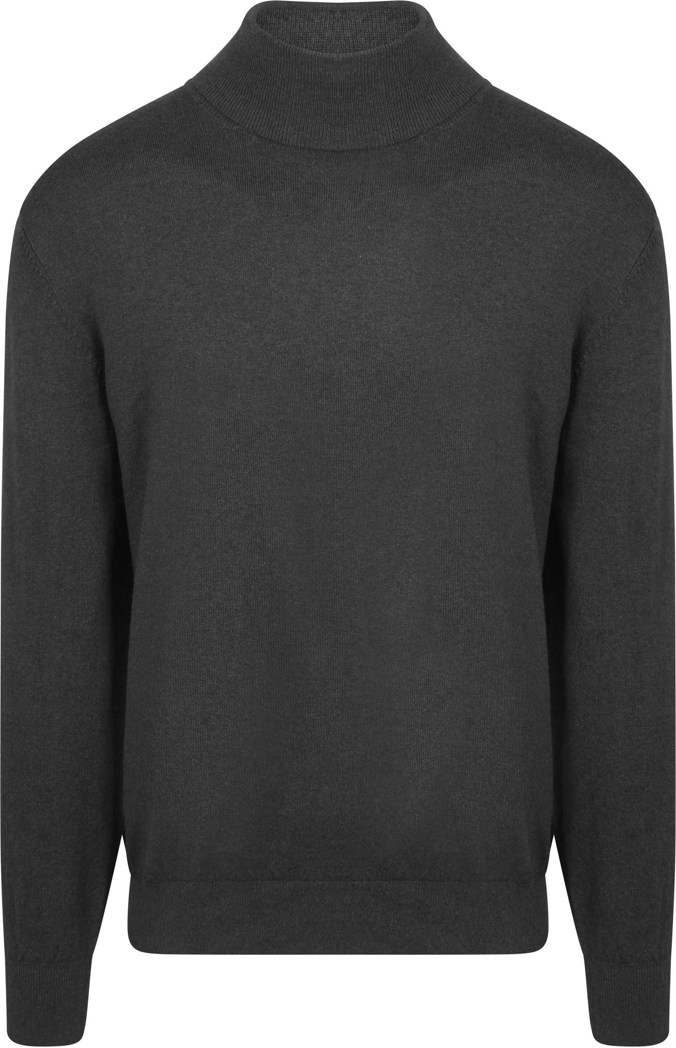 Steppin' Out Rollneck Pullover Cotton Cashmere Anthracite  order online | SM1203.0001-1203 | Suitable Spain