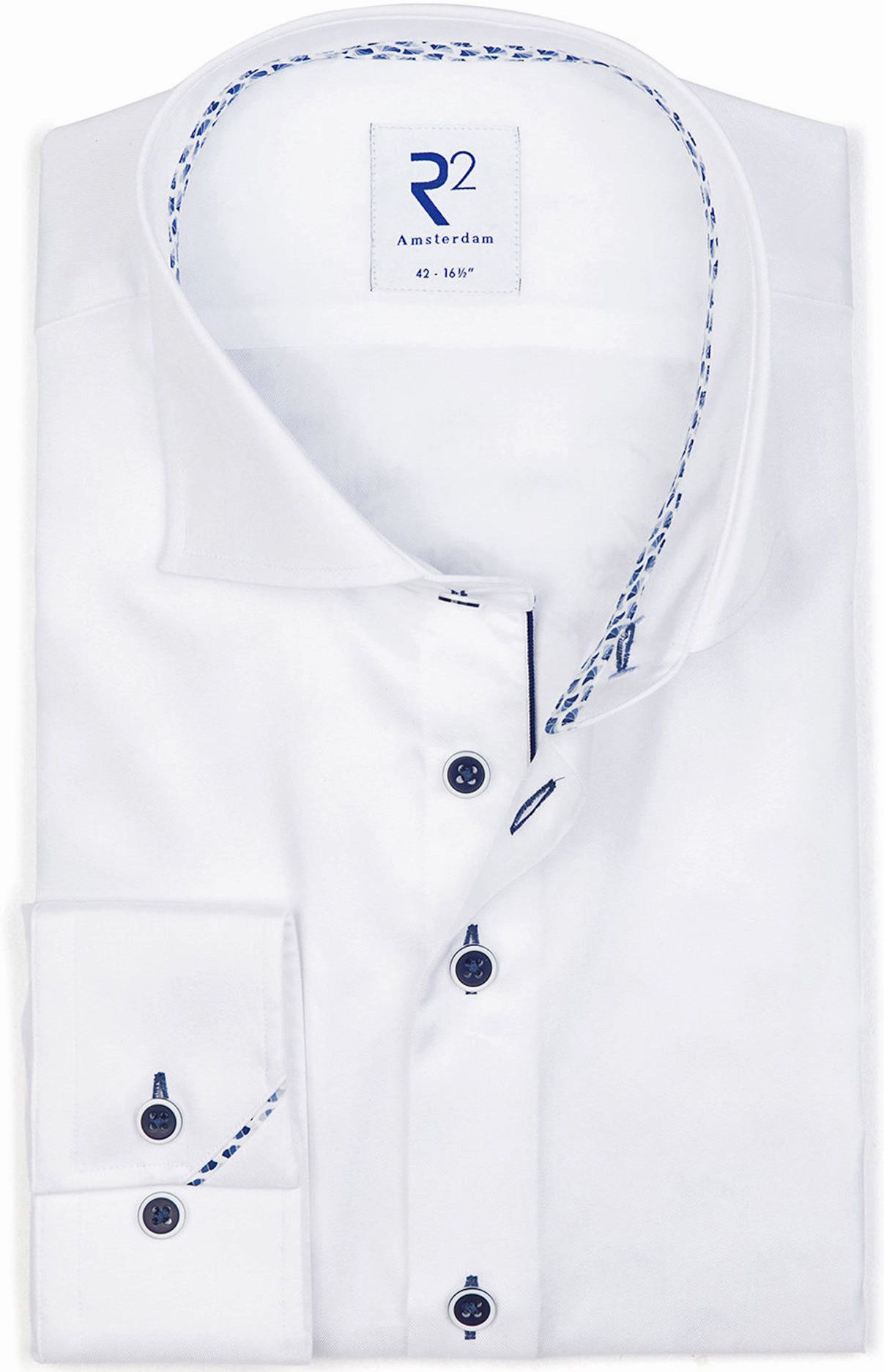R2 Overhemd Twill Wit NOS.TWILL.001/004 kopen | Suitable