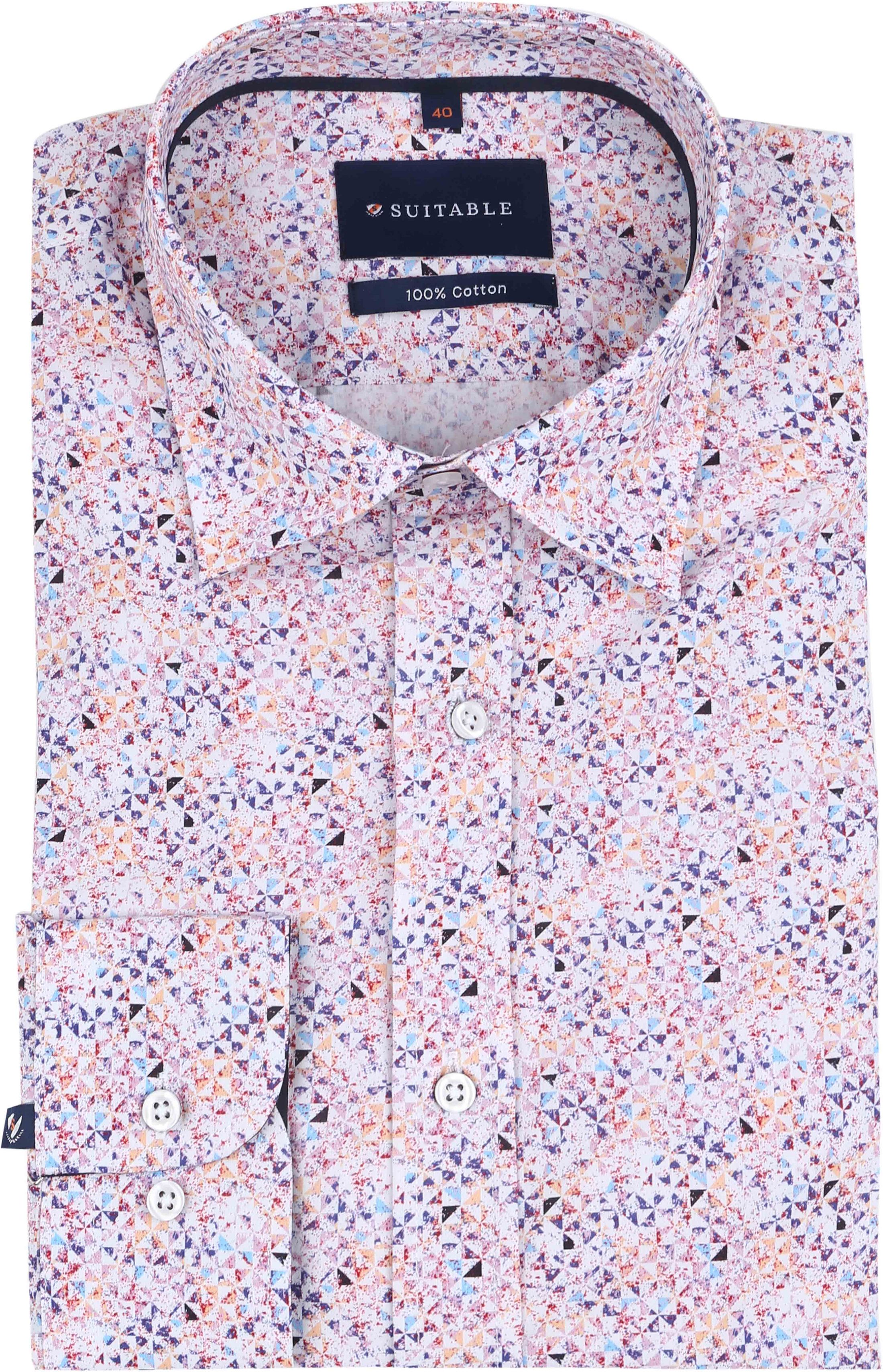 Suitable Overhemd Mosaic Print Roze SH-HBD-24-03 kopen | Suitable