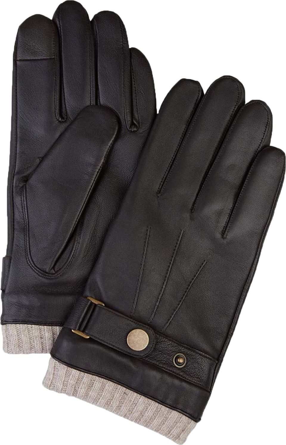 Profuomo Gloves Wool Brown Leather PPVG30003B-H order online | Suitable