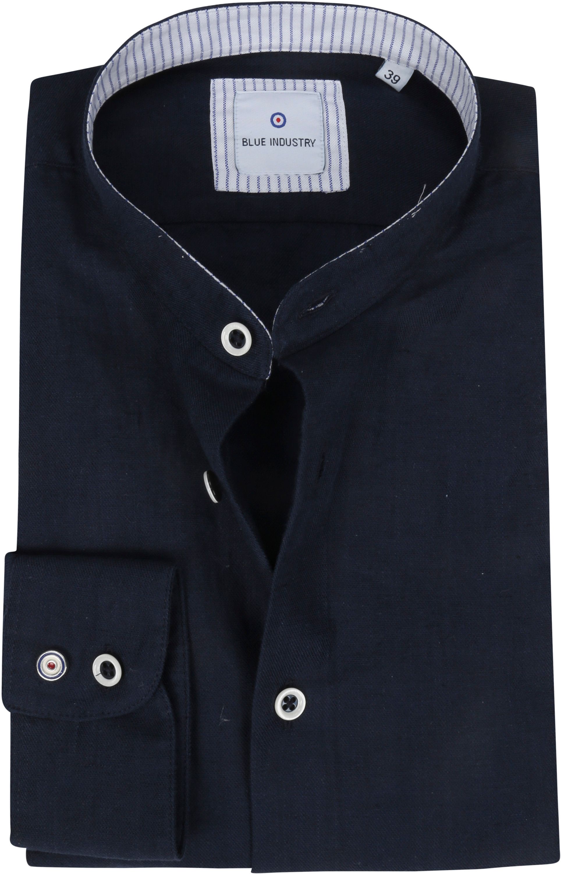 Blue Industry Shirt Mao Collar Dark Blue 2541.21 Navy order online | Suitable