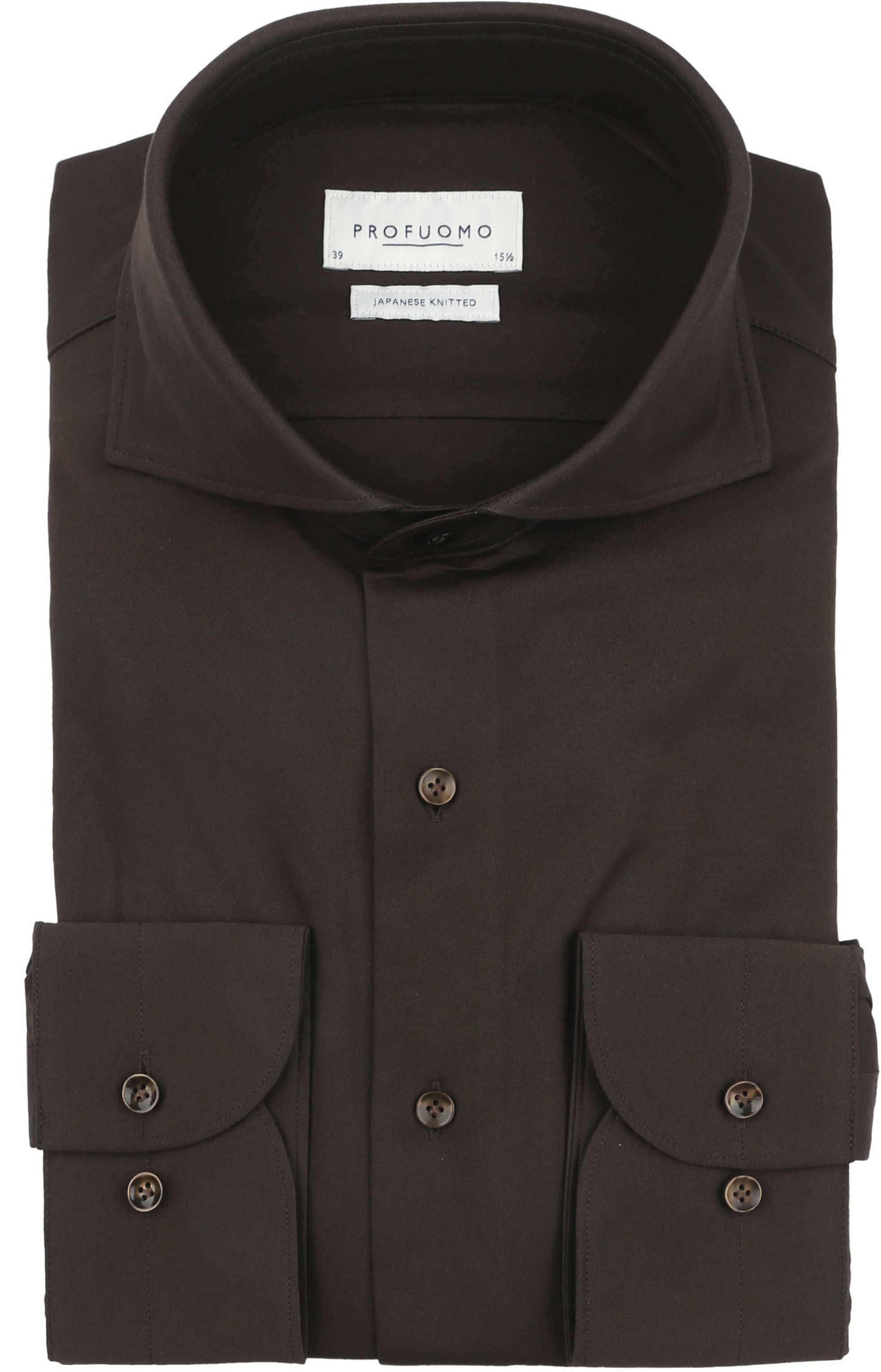 Profuomo Japanese Knitted Shirt Dark Brown PPWH30026E-H order online | Suitable