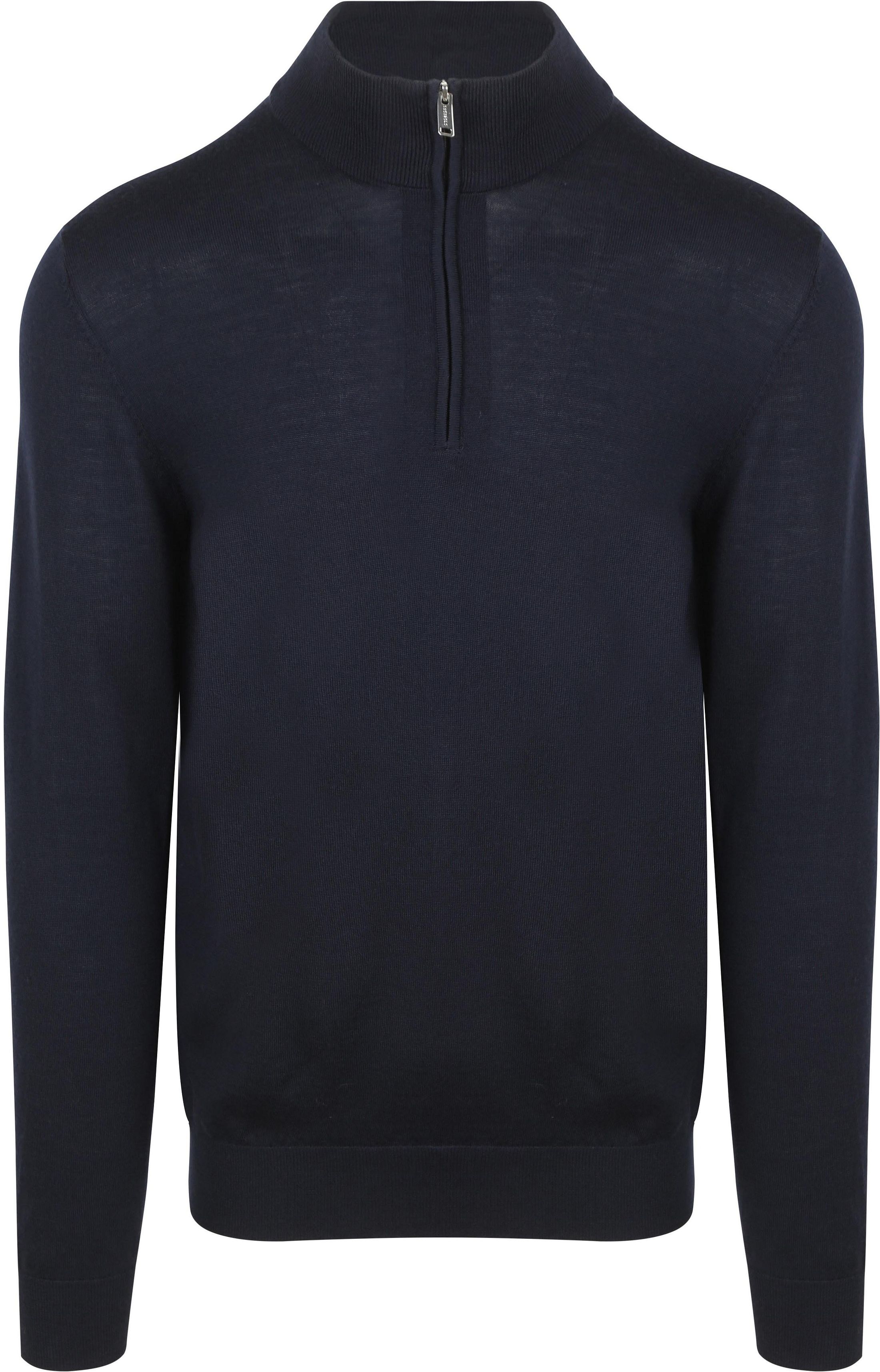 Profuomo Half Zip Pullover Merino Wool Navy  PP2J00012A-P order online | Suitable