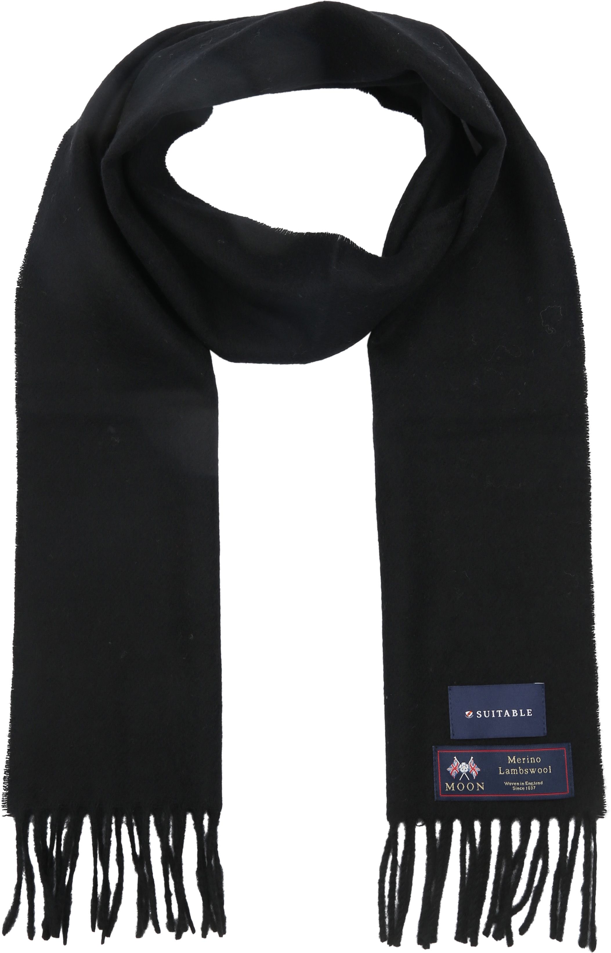 Geeigneter Herrenschal Kariert Merino Schwarz SCARV-STBL-AW24-07 kaufen | Suitable