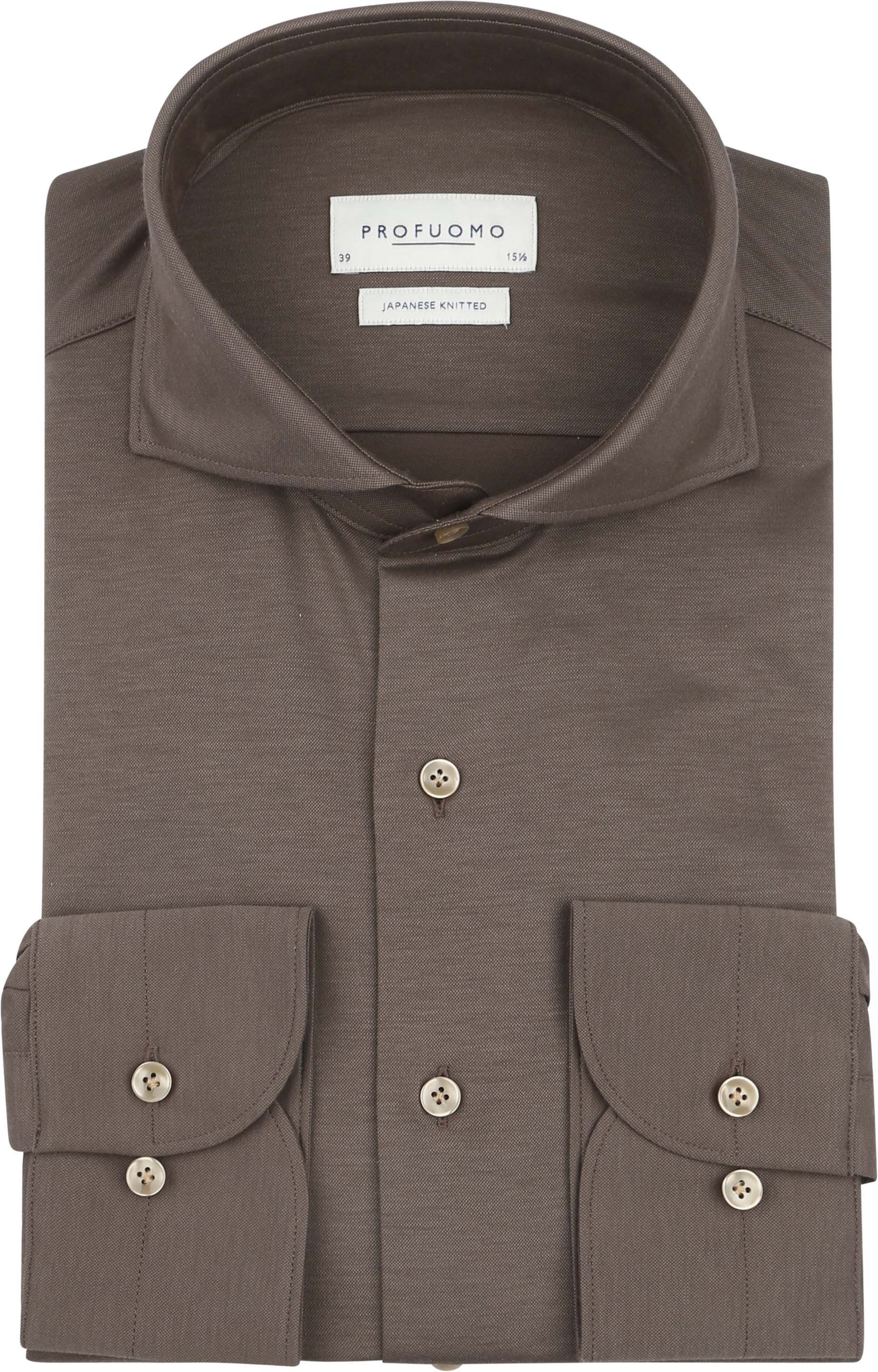 Profuomo Japanese Knitted Shirt Brown PPWH30026B-H1 order online | Suitable