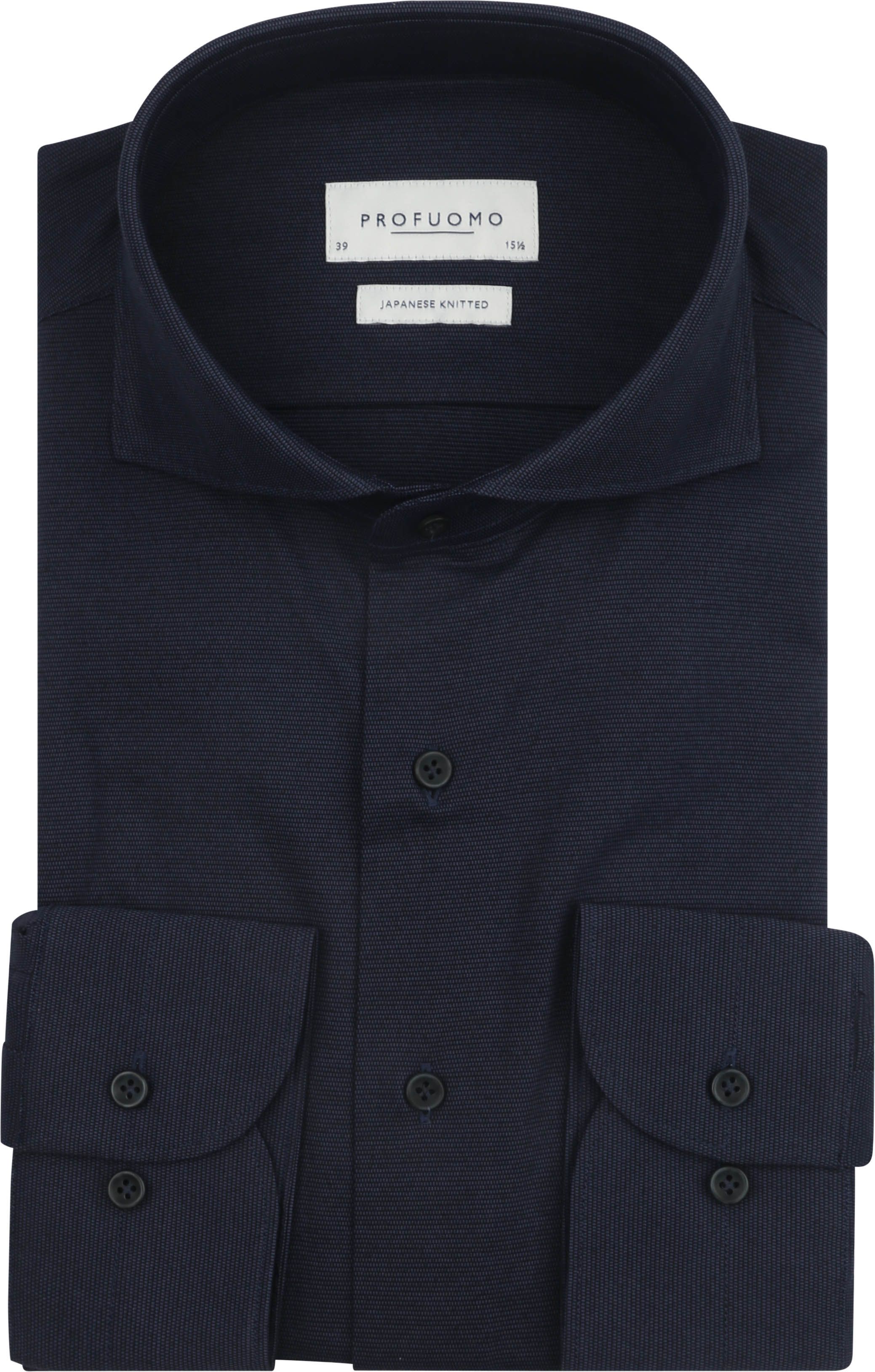 Profuomo Japanese Knitted Hemd Structure Navy kaufen | Suitable
