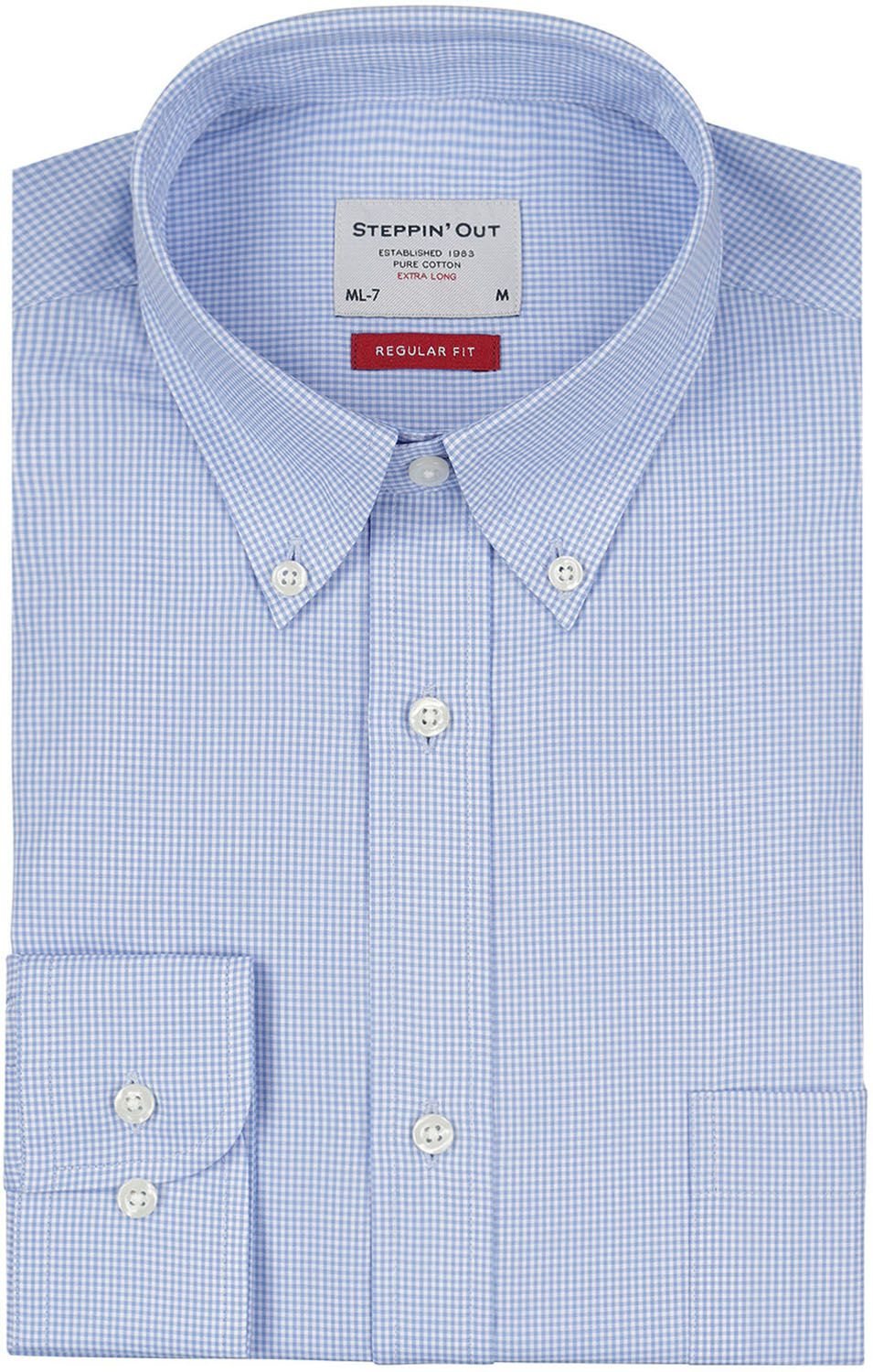 Steppin' Out Hemd Extra Long Sleeves Karos Hellblau SM6007.0006-2001 kaufen | Suitable