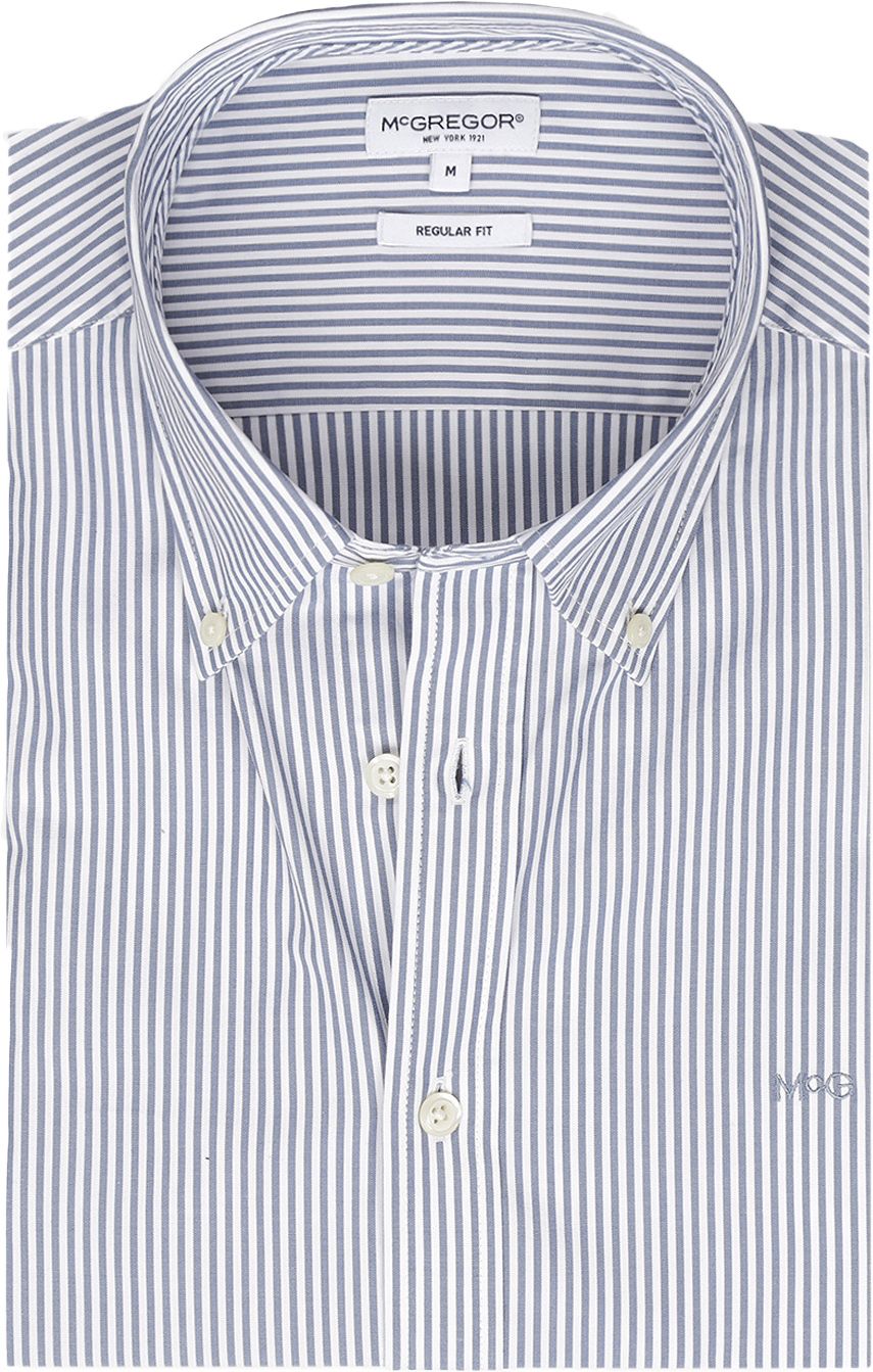 McGregor Shirt Poplin Stripes Blue MM242.6001.05-2008 order online | Suitable