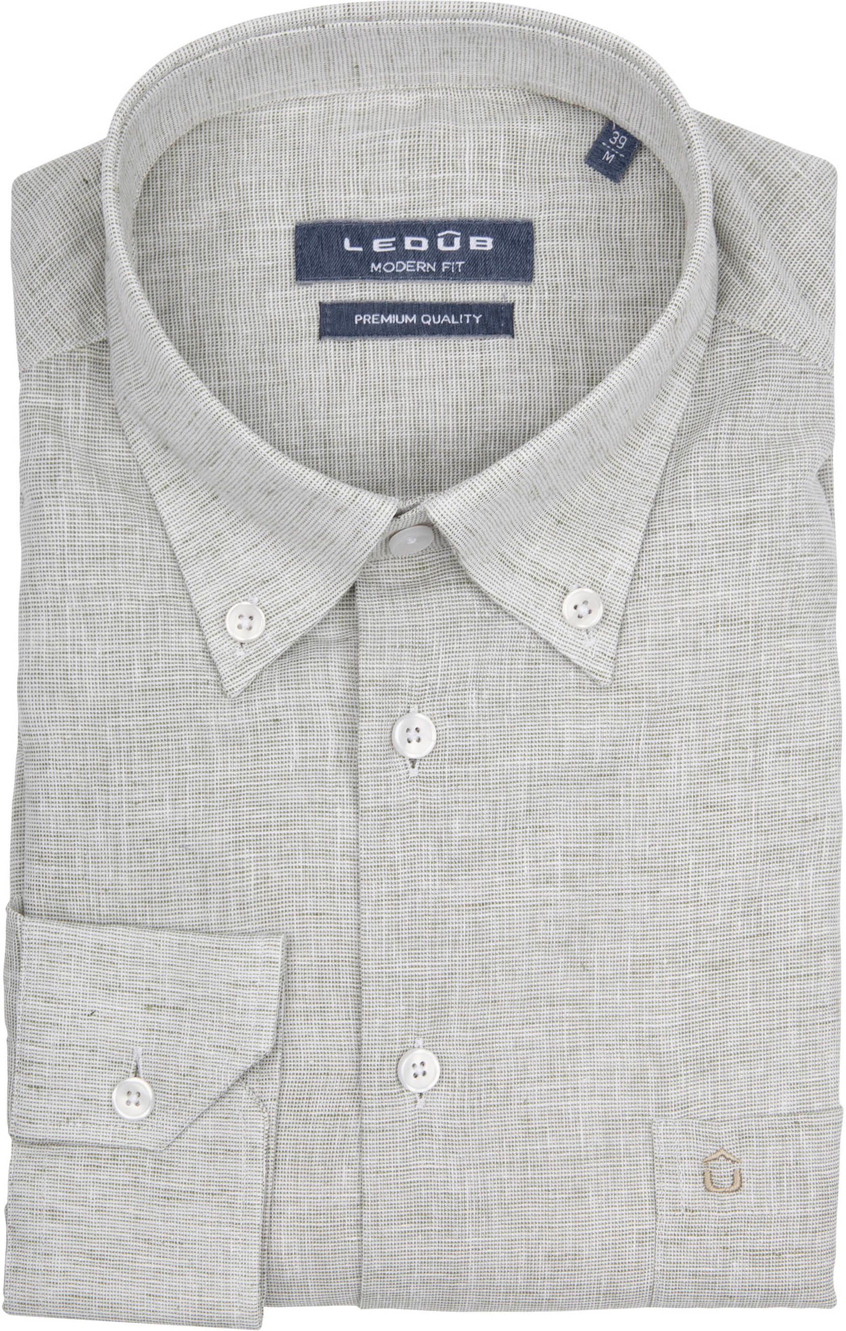 Ledub Shirt Linen Green 0701828-550000 order online | Suitable