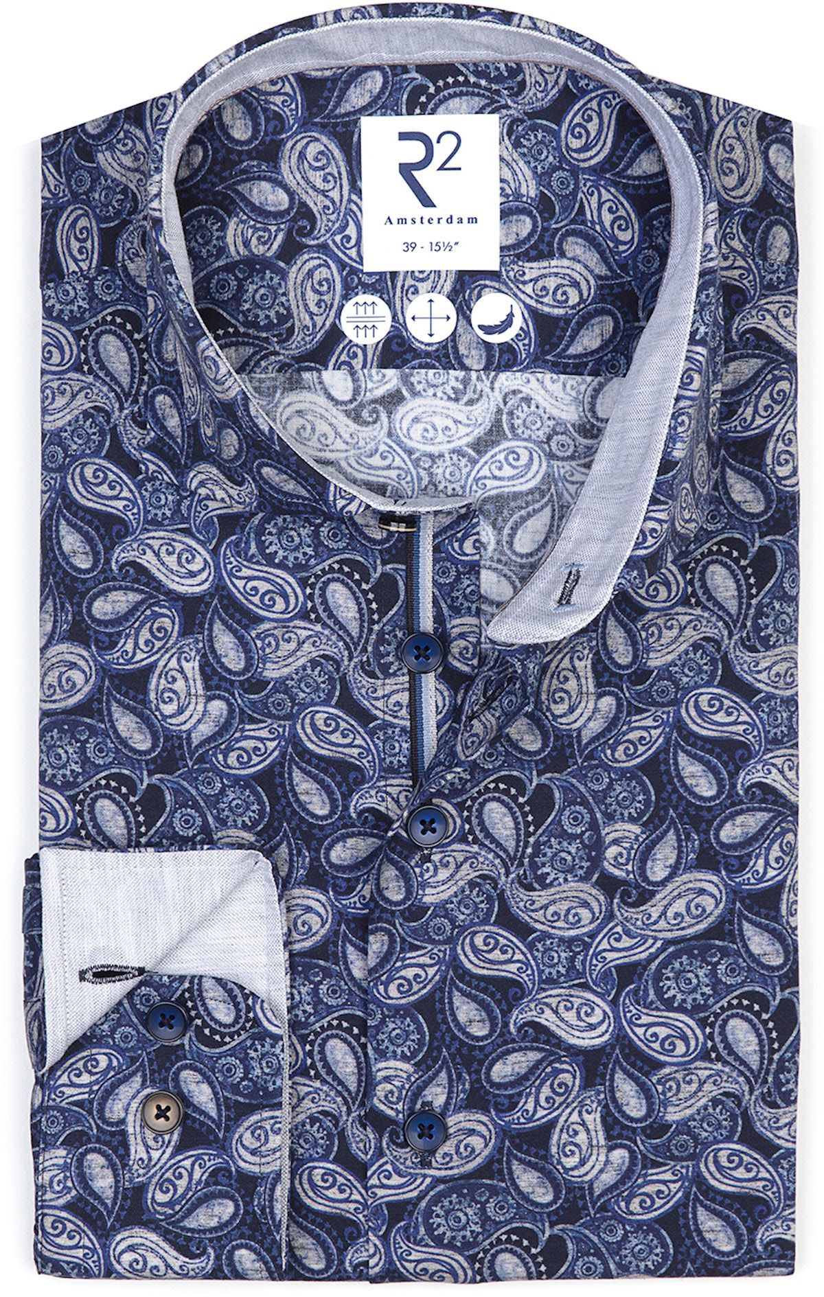 Store Allen B. Cotton/Suede Paisley shirt