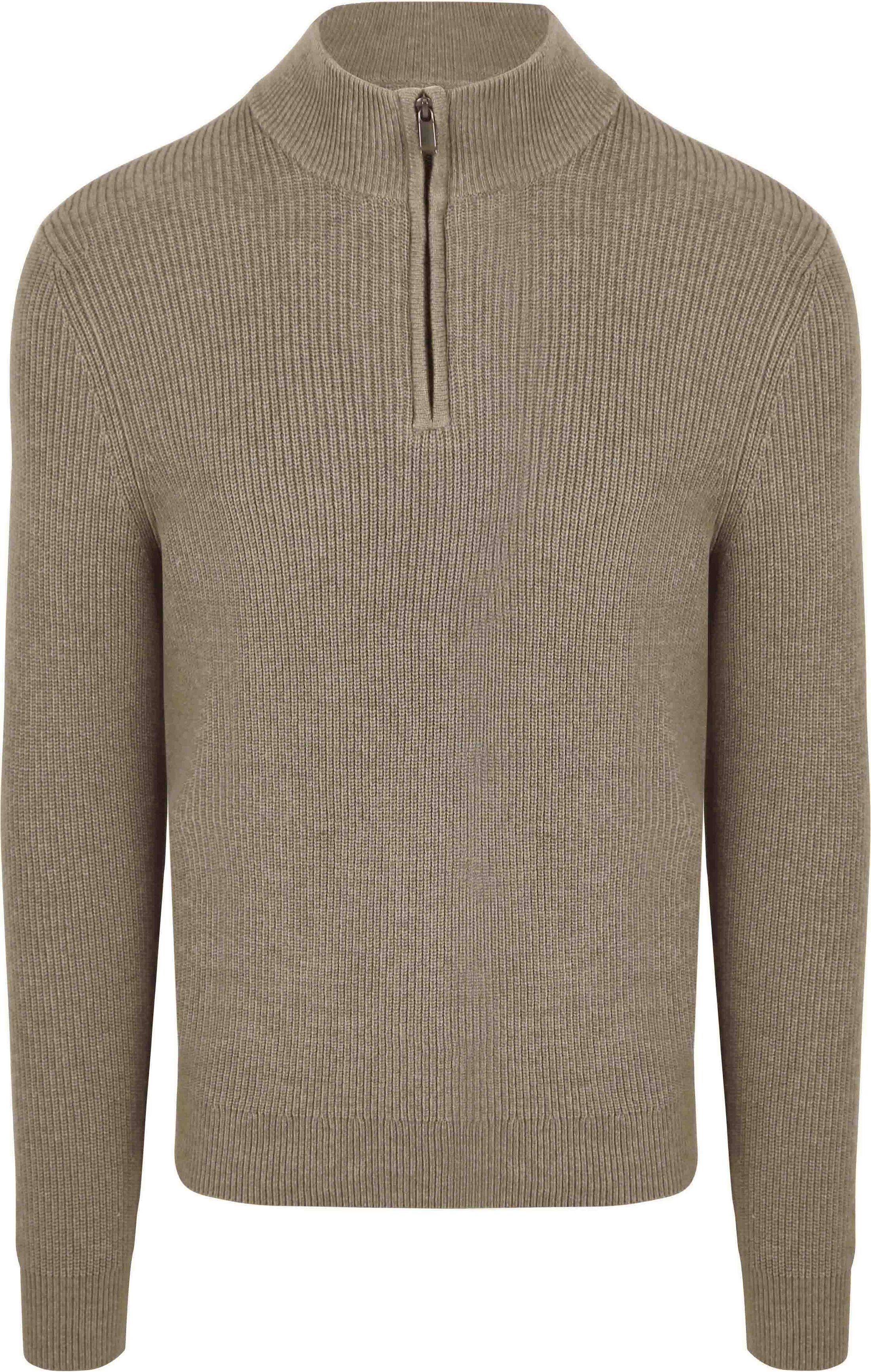 Suitable Pull Demi-Zip Mix Laine Taupe PU-COWO-HZ-24 36714 Taupe commander en ligne | Suitable